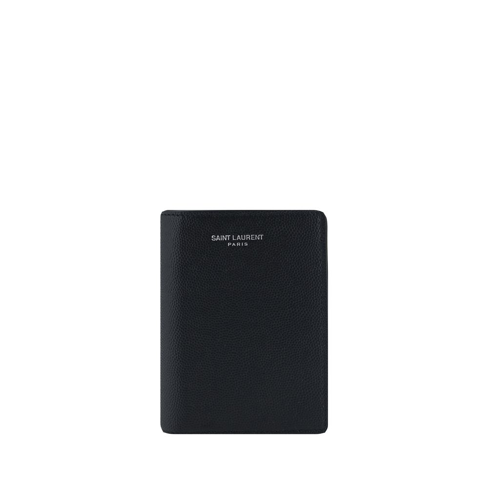 Saint Laurent Black Embossed Leather Wallet Curated Luxury Accessories by Orvyn