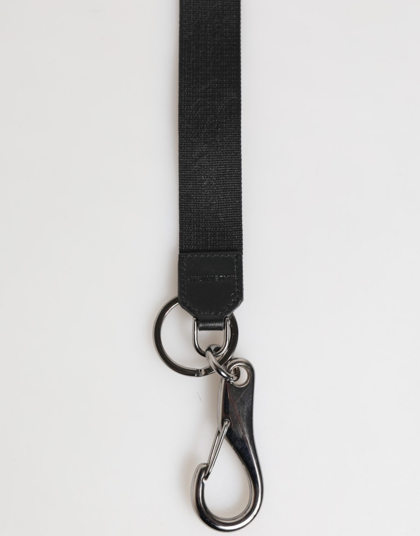 Dolce & Gabbana Black Burgundy Polyester DG Logo Men Keychain Keyring schwarz