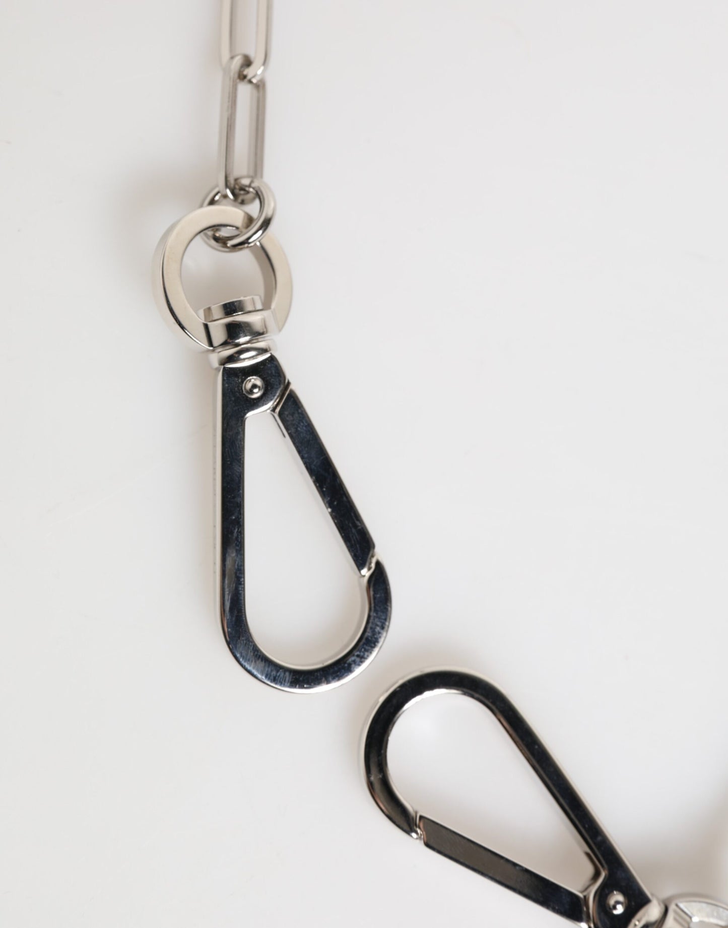 Dolce & Gabbana Silver Tone Metal Chain DG Logo Pendant Men Necklace Curated Luxury Accessories by Orvyn
