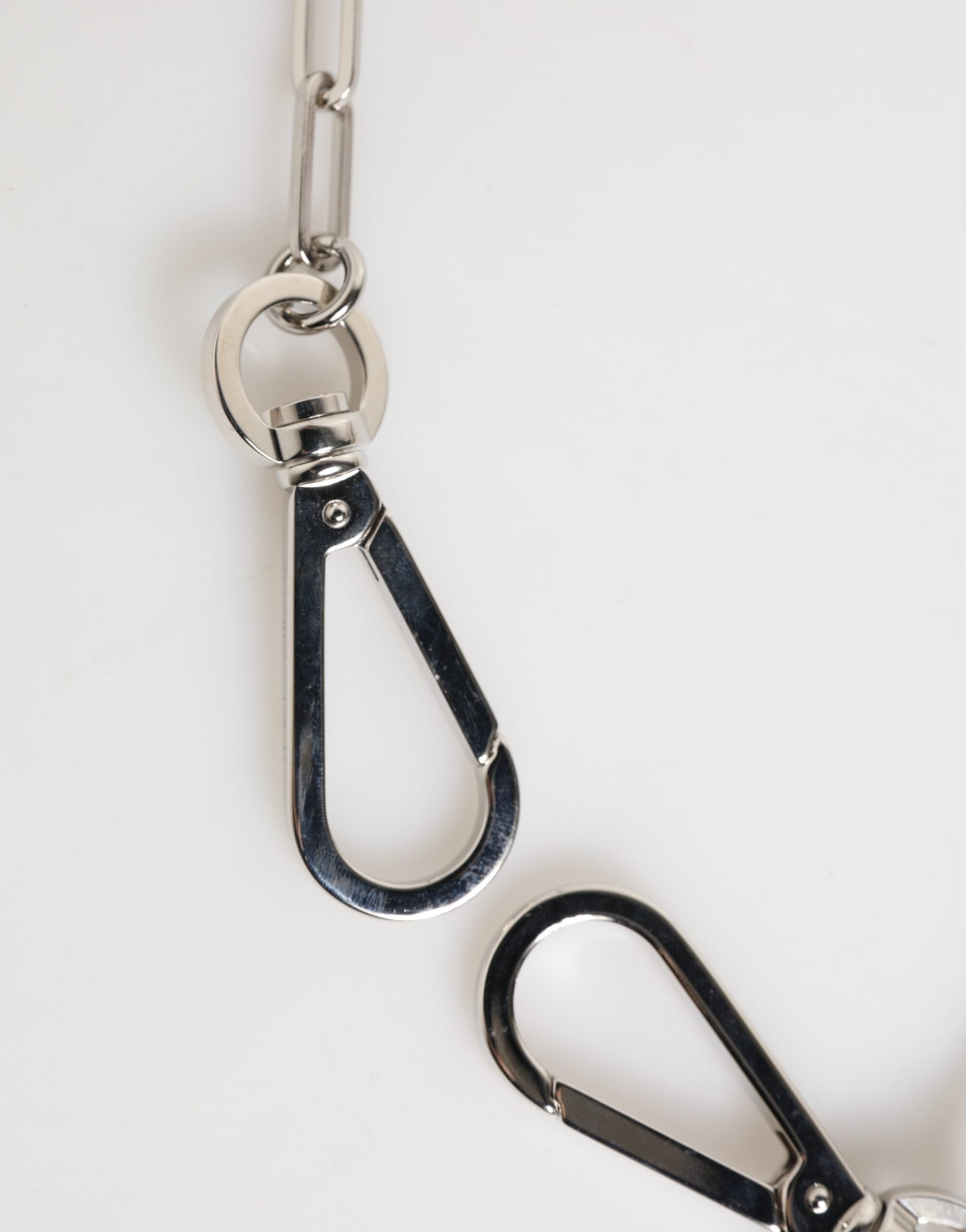 Dolce & Gabbana Silver Tone Metal Chain DG Logo Pendant Men Necklace Curated Luxury Accessories by Orvyn