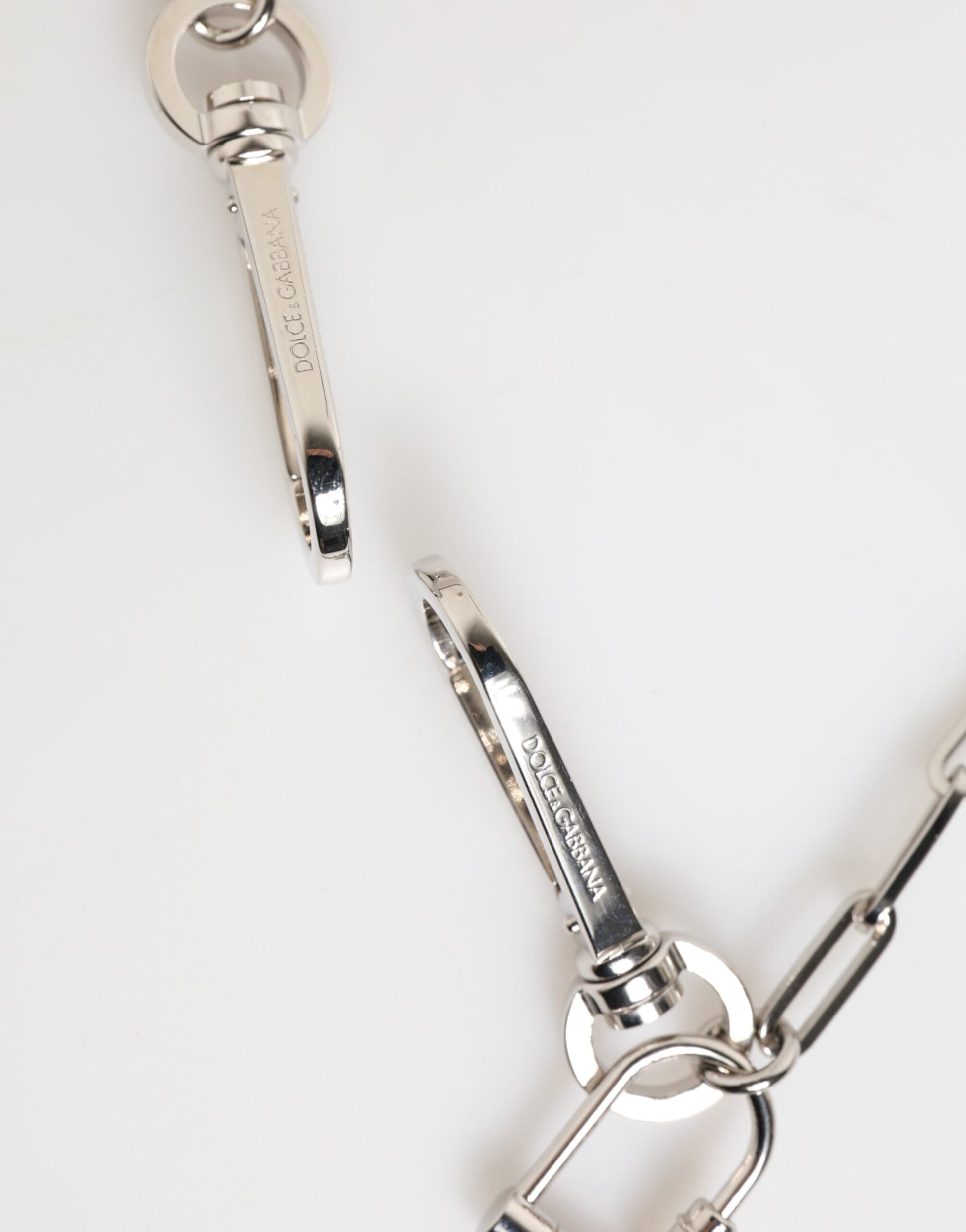 Dolce & Gabbana Silver Tone Metal Chain DG Logo Pendant Men Necklace Curated Luxury Accessories by Orvyn