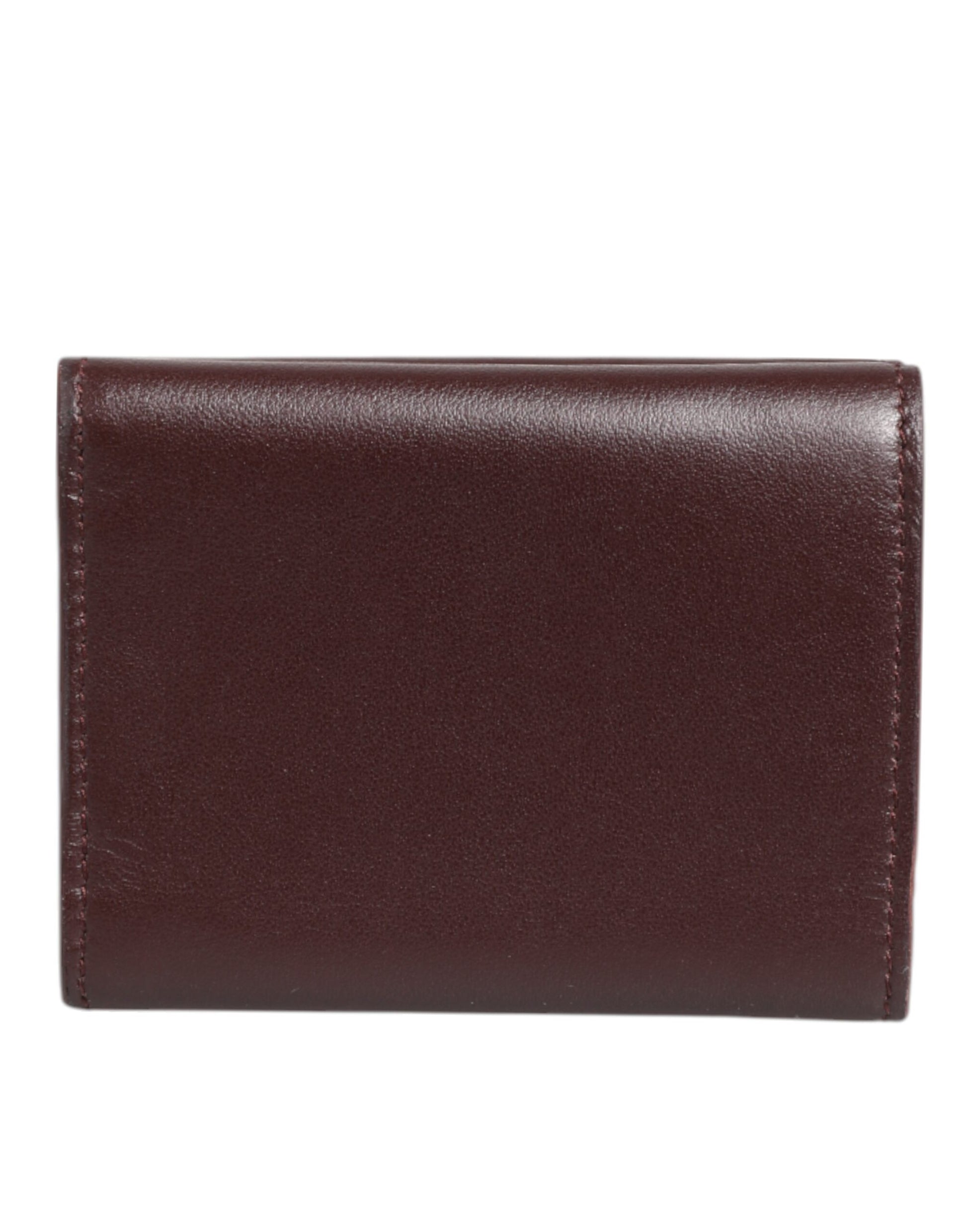 Dolce & Gabbana Leather Embossed Logo Trifold Men Card Holder Dark Brown Curated Luxury Accessories by Orvyn