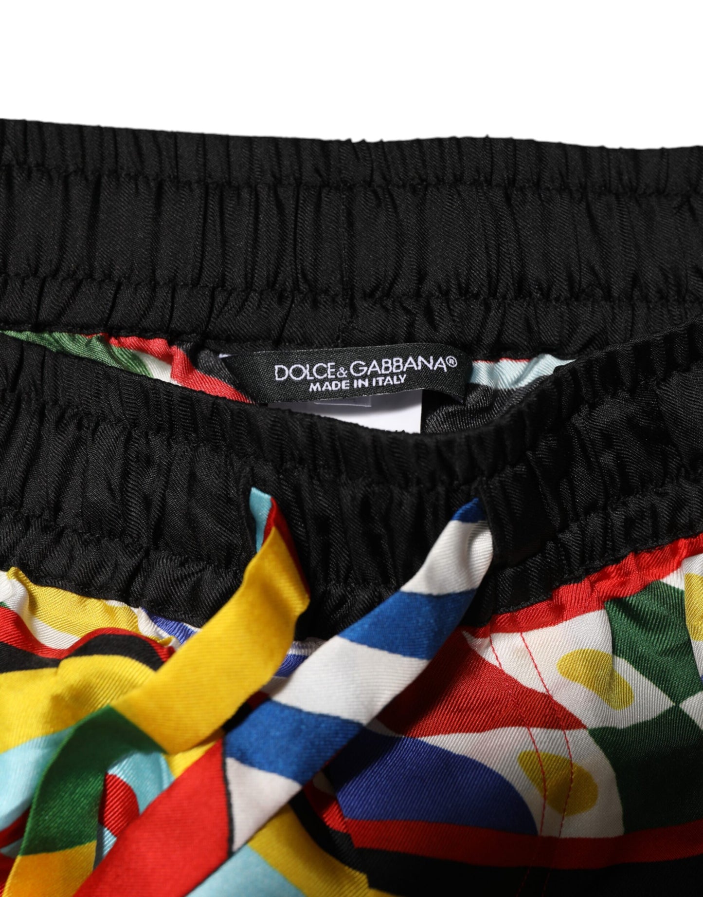 Dolce & Gabbana Multicolor Sicilian Carretto Shorts Swimwear Curated Luxury Accessories by Orvyn