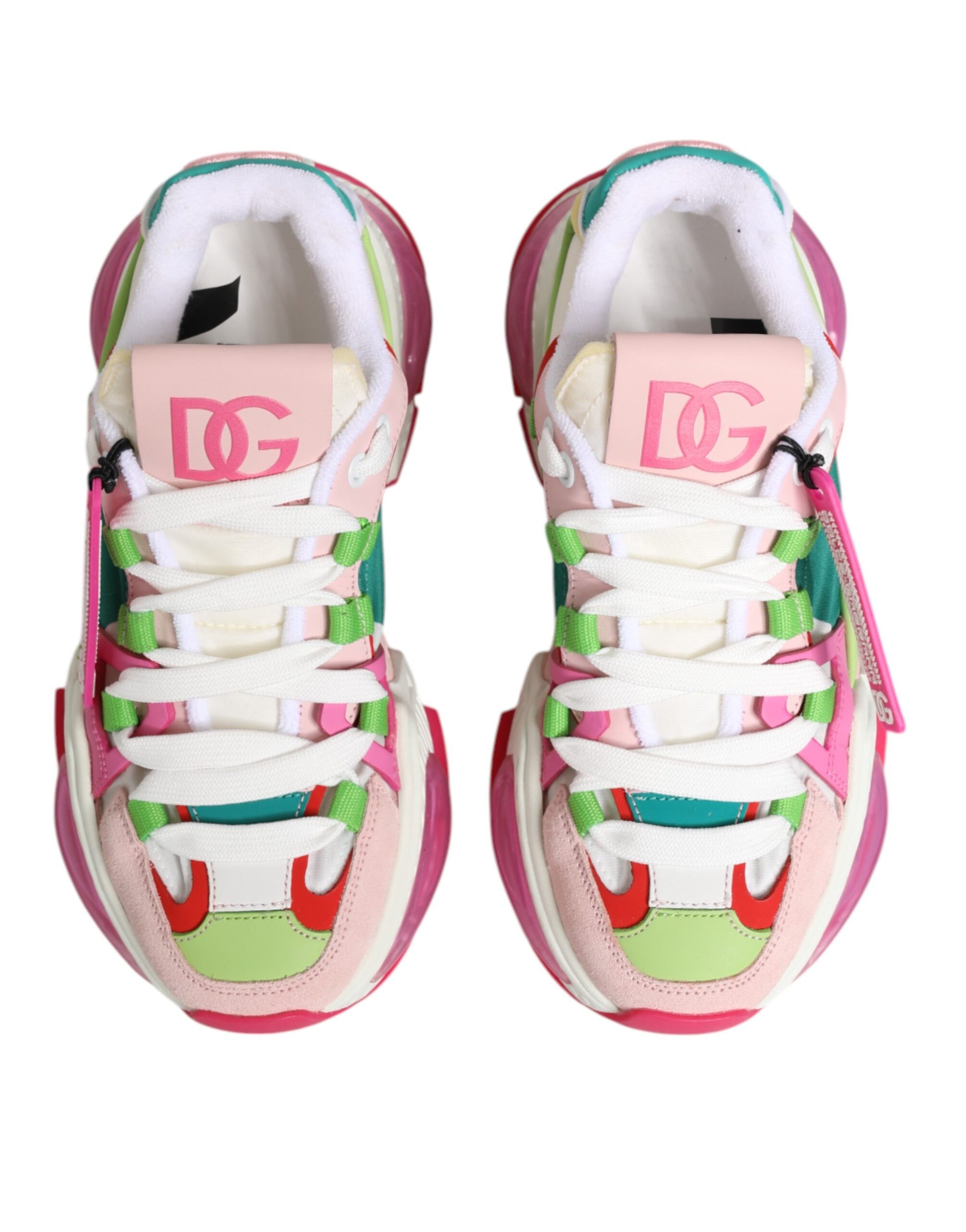 Dolce & Gabbana Multicolor Leather Airmaster Low Top Sneaker Shoes Curated Luxury Accessories by Orvyn