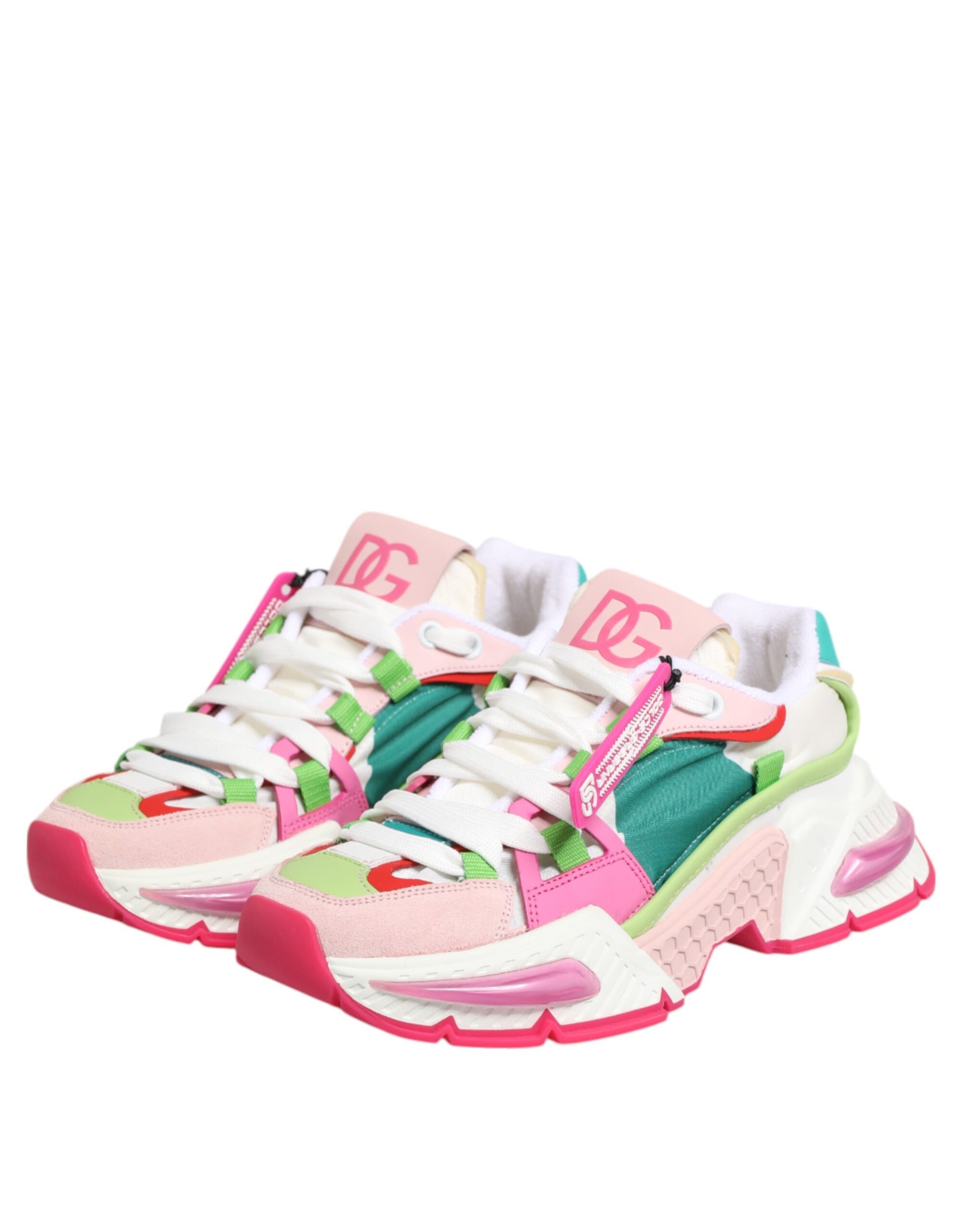 Dolce & Gabbana Multicolor Leather Airmaster Low Top Sneaker Shoes Curated Luxury Accessories by Orvyn