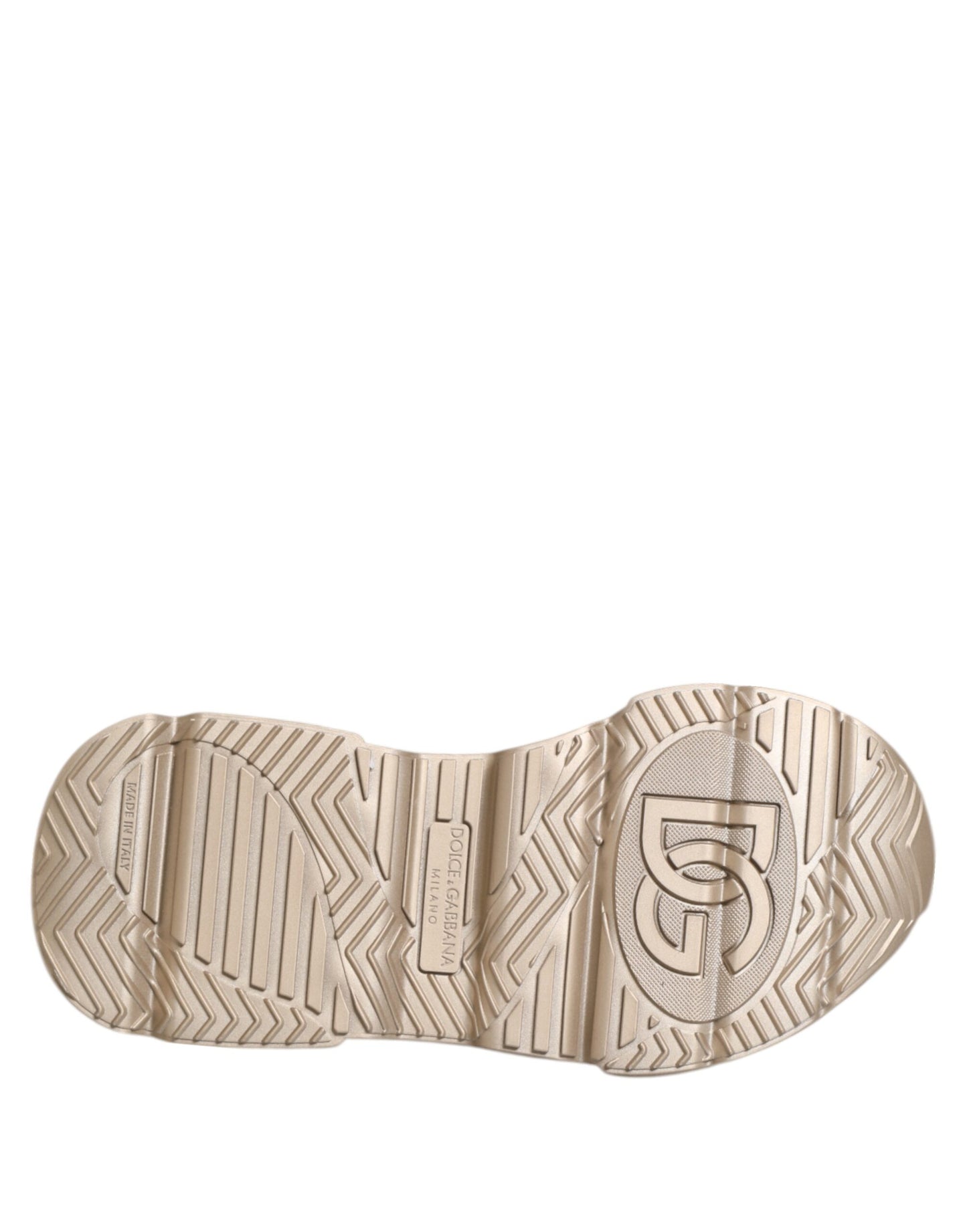 Dolce & Gabbana Gold Leather Daymaster Women Sneaker Shoes Curated Luxury Accessories by Orvyn