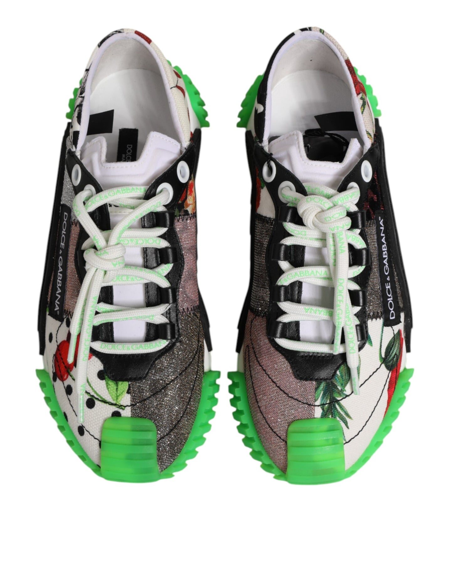 Dolce & Gabbana Multicor DG Logo Leopard Cherry Sneaker Shoes Curated Luxury Accessories by Orvyn