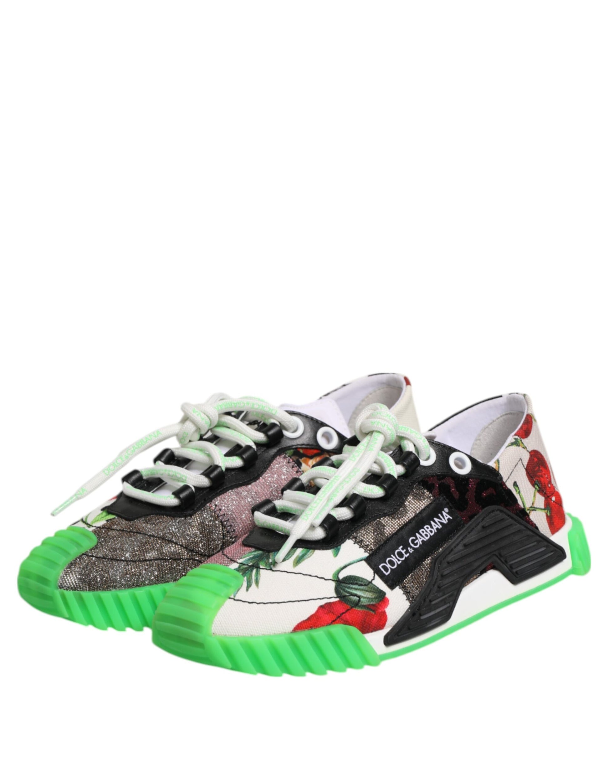 Dolce & Gabbana Multicor DG Logo Leopard Cherry Sneaker Shoes Curated Luxury Accessories by Orvyn