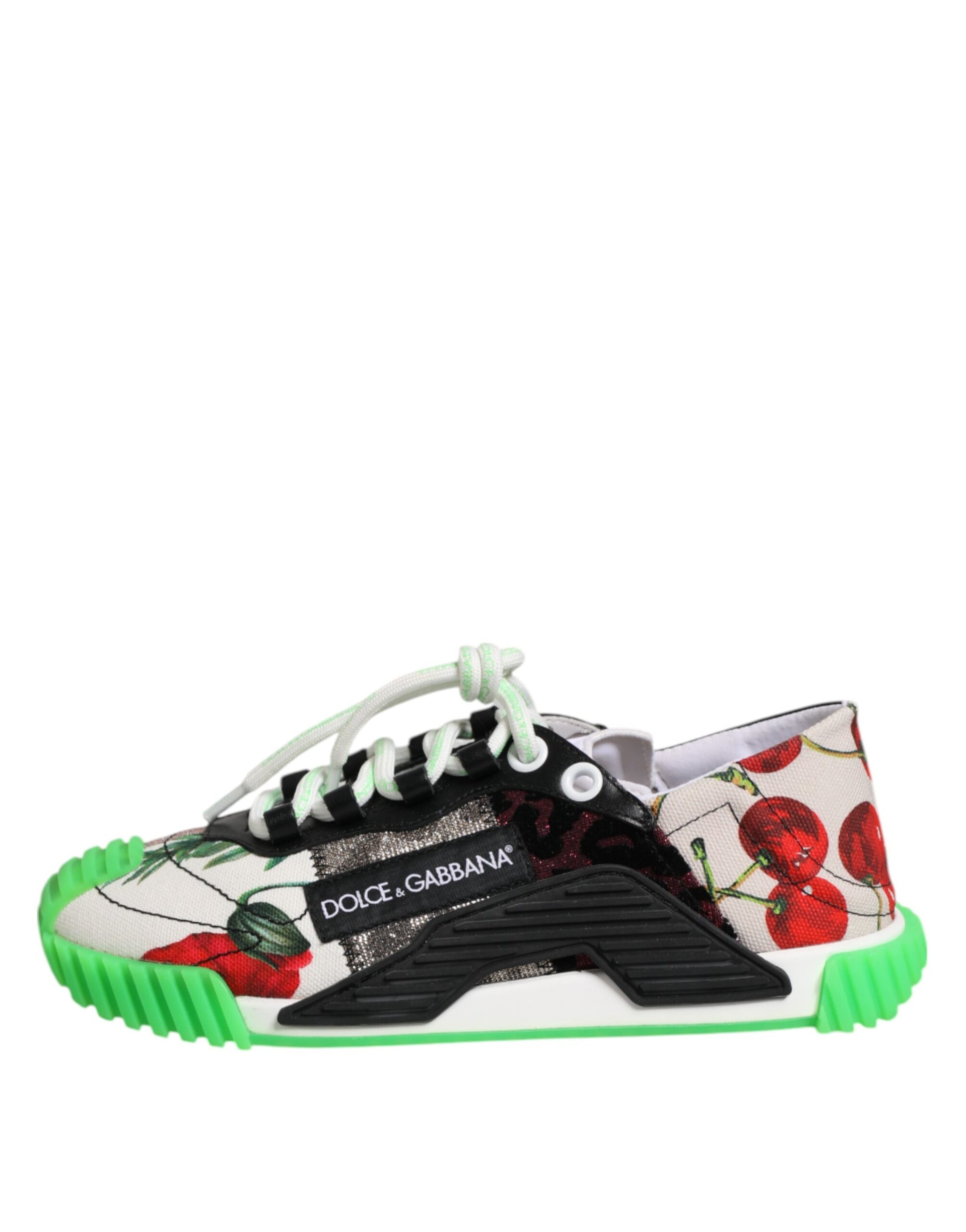 Dolce & Gabbana Multicor DG Logo Leopard Cherry Sneaker Shoes Curated Luxury Accessories by Orvyn