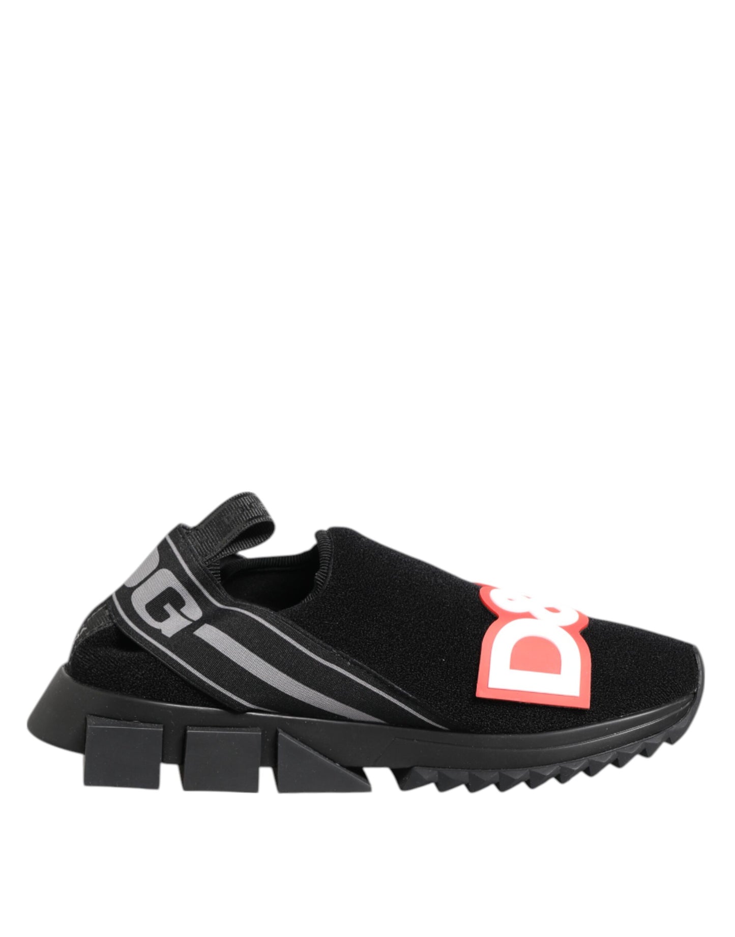 Dolce & Gabbana Black Grey Slip On Sorrento Sneakers Shoes Curated Luxury Accessories by Orvyn