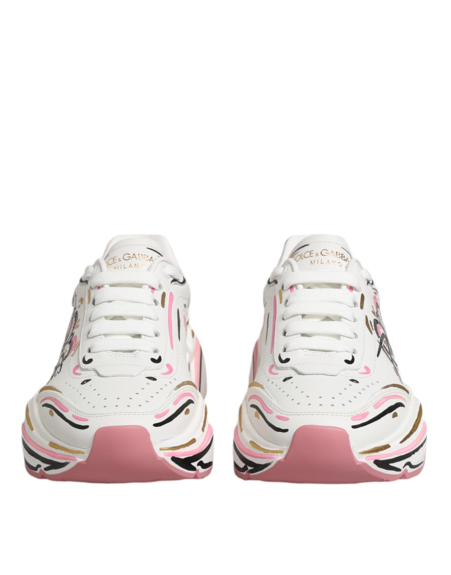 Dolce & Gabbana Multicolor Hand Painted DAYMASTER Sneaker Shoes Curated Luxury Accessories by Orvyn
