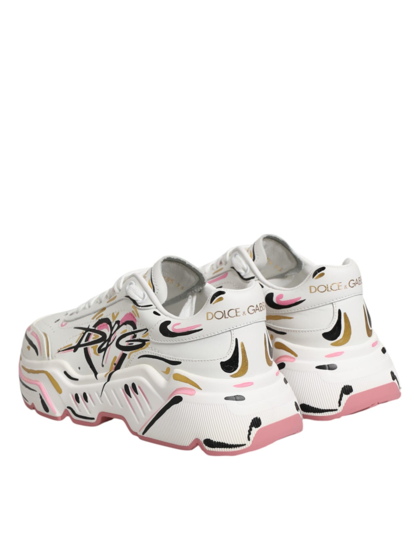 Dolce & Gabbana Multicolor Hand Painted DAYMASTER Sneaker Shoes Curated Luxury Accessories by Orvyn