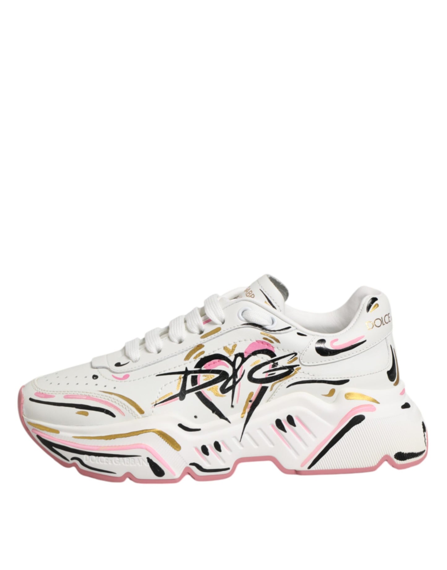 Dolce & Gabbana Multicolor Hand Painted DAYMASTER Sneaker Shoes Curated Luxury Accessories by Orvyn
