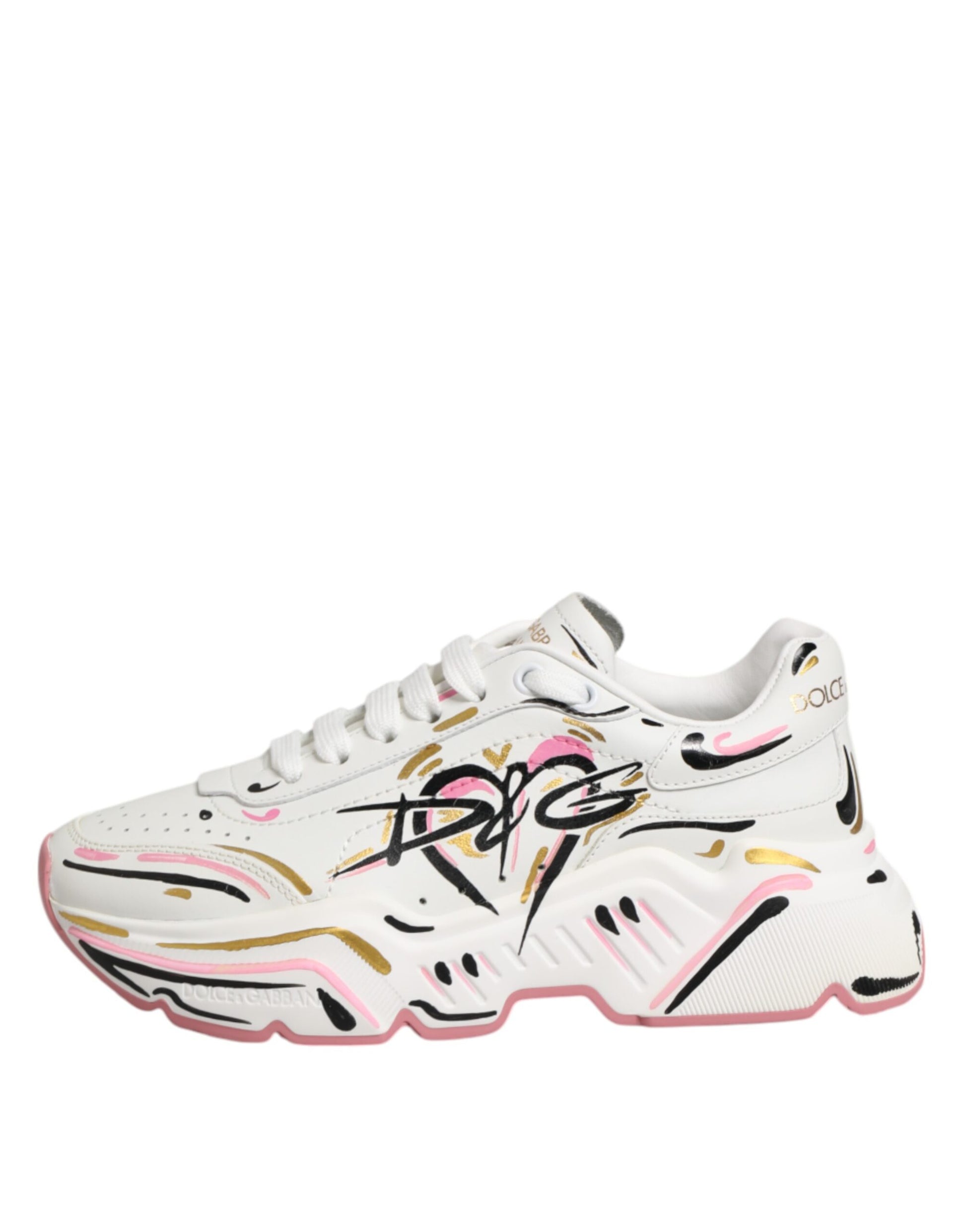 Dolce & Gabbana Multicolor Hand Painted DAYMASTER Sneaker Shoes Curated Luxury Accessories by Orvyn