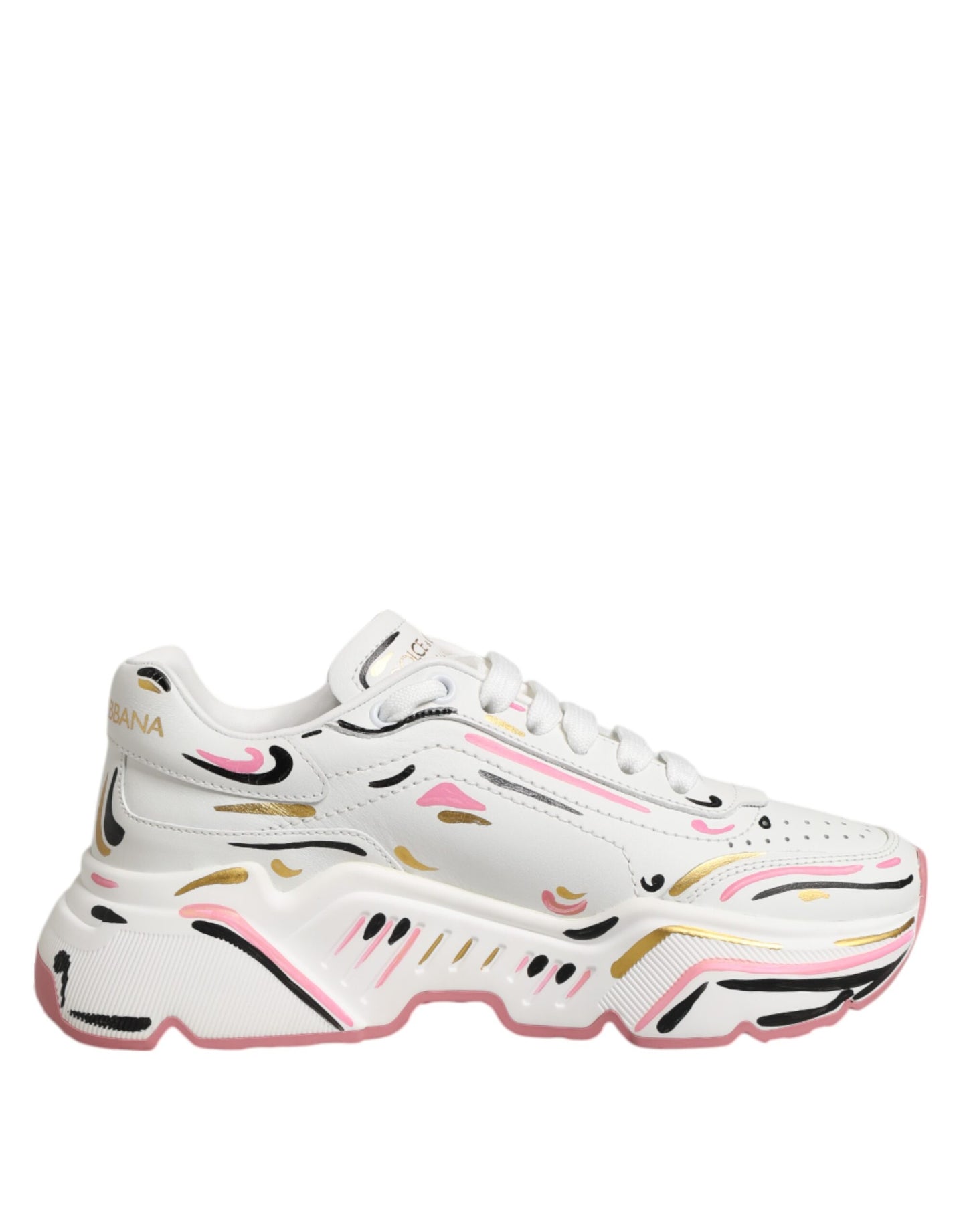 Dolce & Gabbana Multicolor Hand Painted DAYMASTER Sneaker Shoes Curated Luxury Accessories by Orvyn
