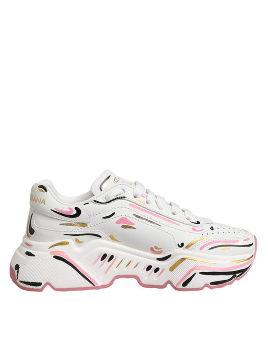 Dolce & Gabbana Multicolor Hand Painted DAYMASTER Sneaker Shoes Curated Luxury Accessories by Orvyn
