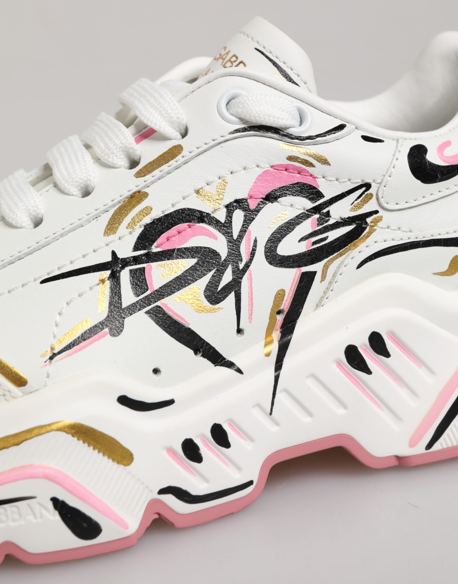Dolce & Gabbana Multicolor Hand Painted DAYMASTER Sneaker Shoes Curated Luxury Accessories by Orvyn