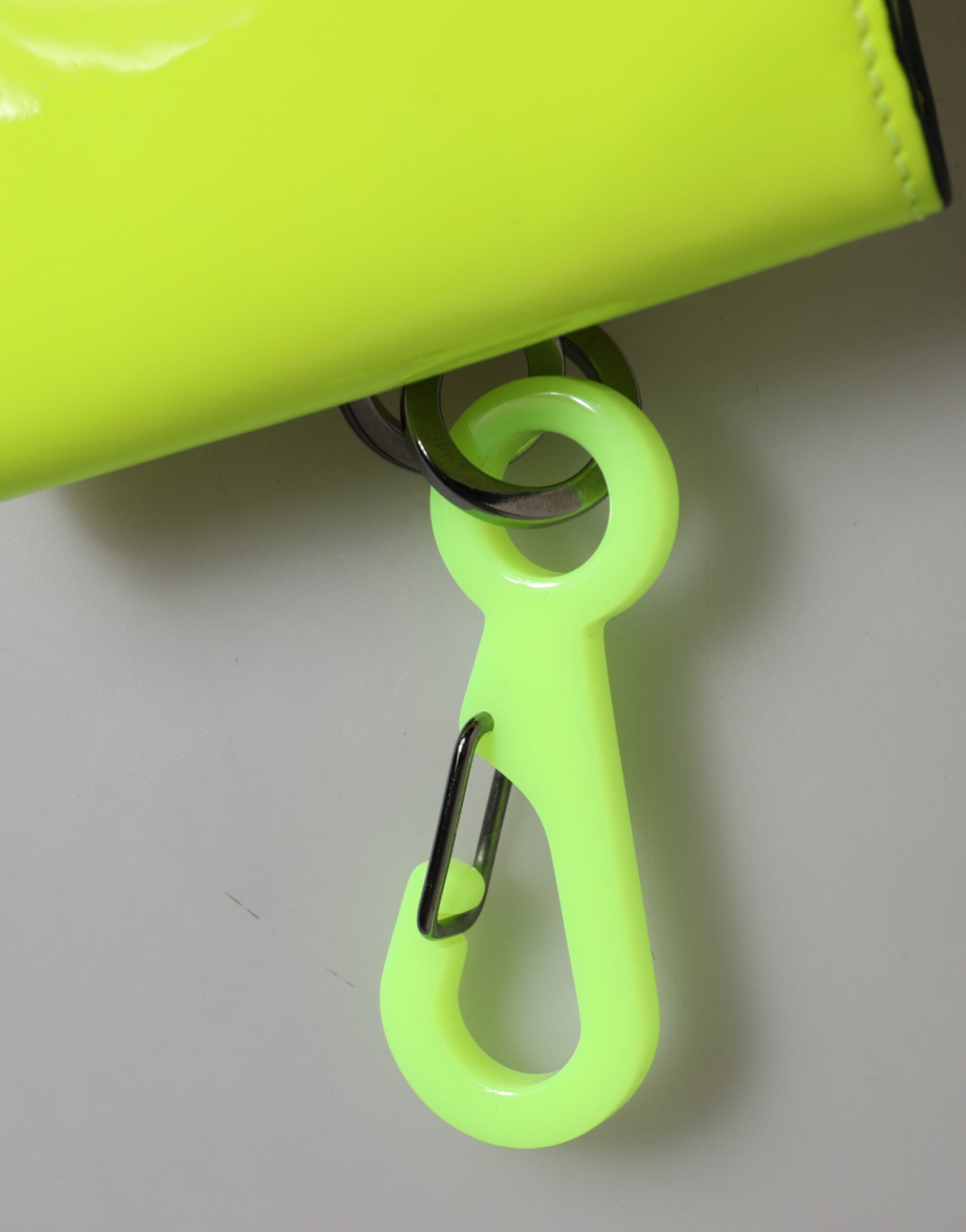 Dolce & Gabbana Yellow Green Bifold DG Logo Neck Strap Cardholder Wallet Curated Luxury Accessories by Orvyn