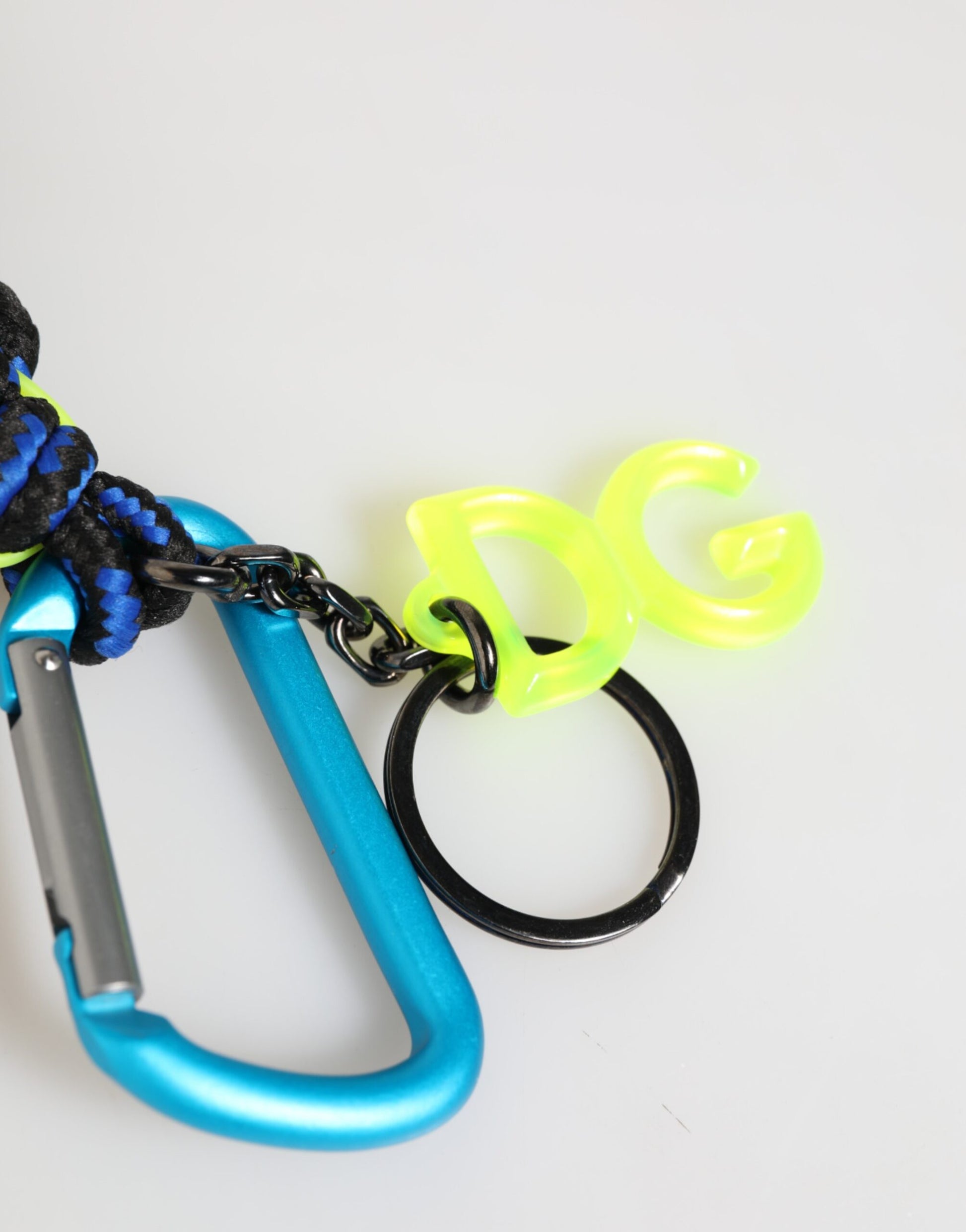 Dolce & Gabbana Multicolor Polyester Tape String DG Logo Keychain Keyring Curated Luxury Accessories by Orvyn