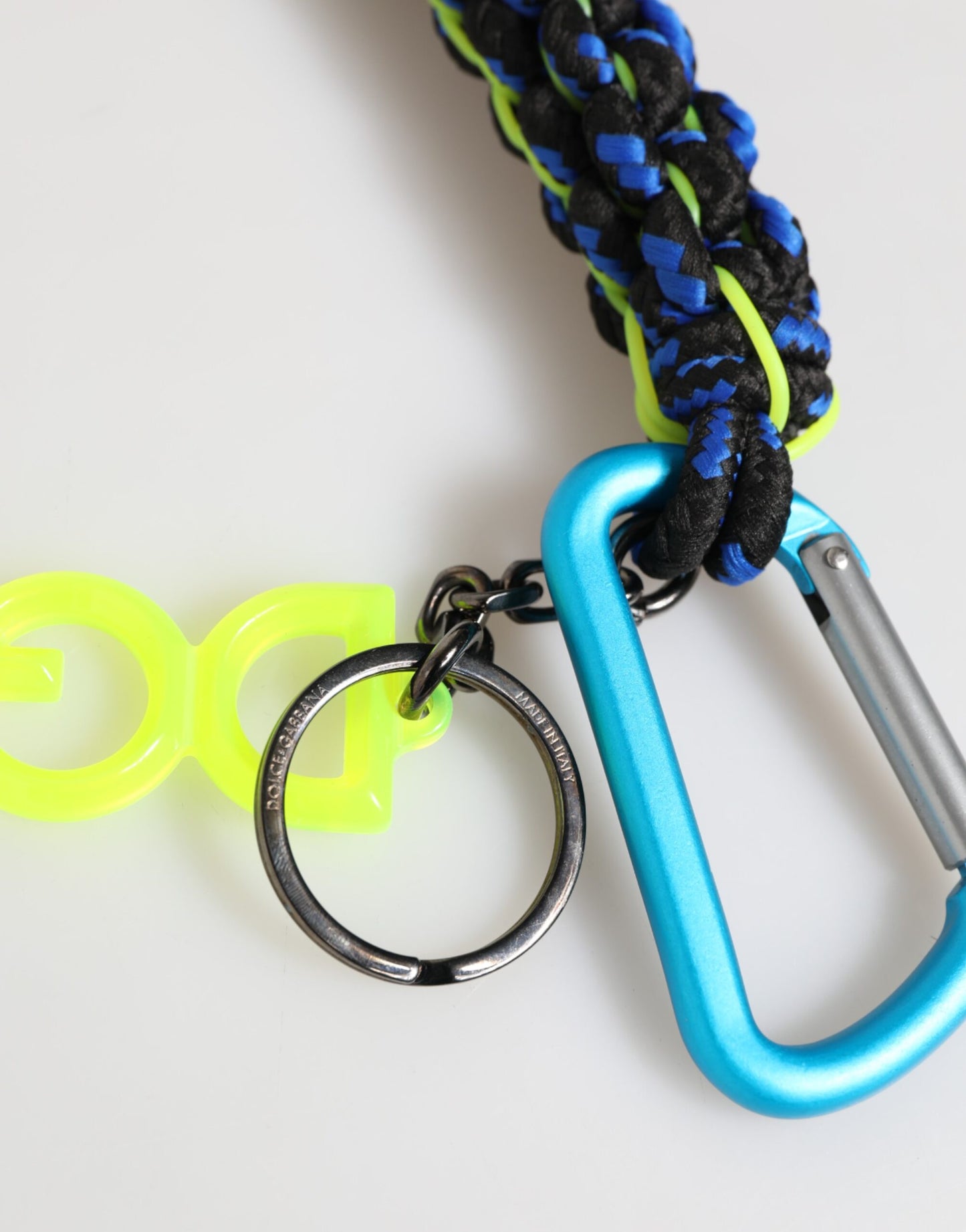 Dolce & Gabbana Multicolor Polyester Tape String DG Logo Keychain Keyring Curated Luxury Accessories by Orvyn