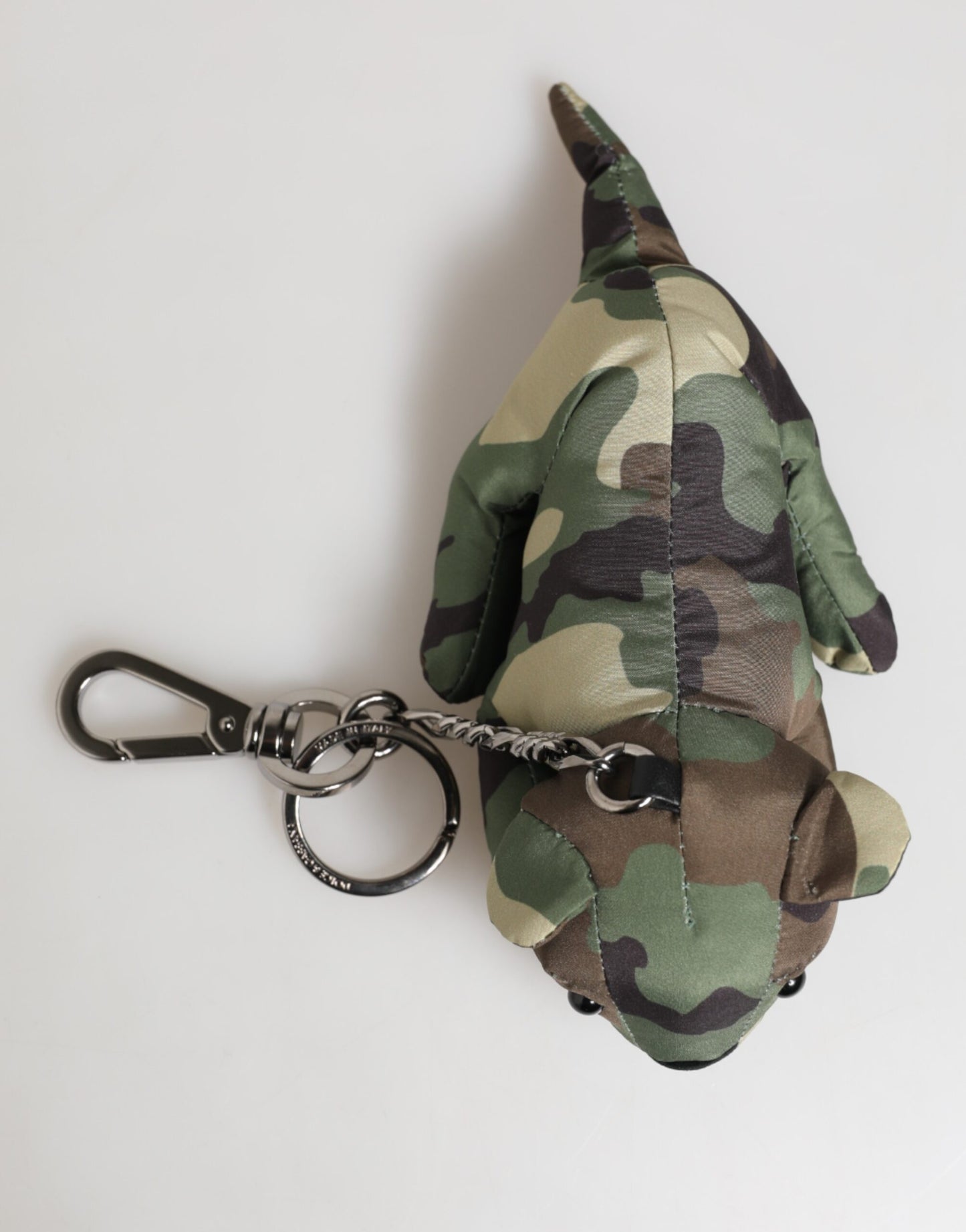 Dolce & Gabbana Camouflage Multicolor Animal Silhouette Keychain Keyring Curated Luxury Accessories by Orvyn