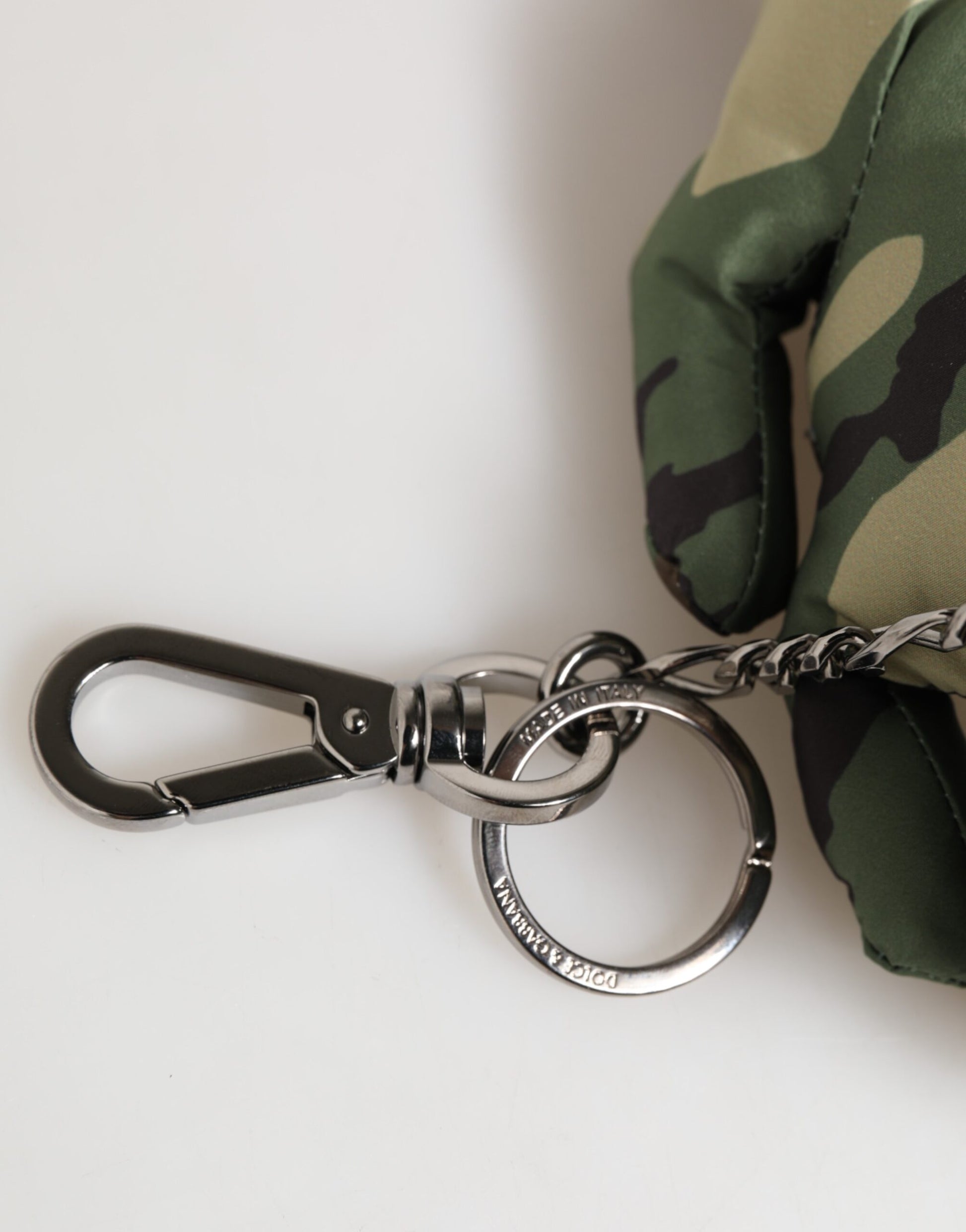 Dolce & Gabbana Camouflage Multicolor Animal Silhouette Keychain Keyring Curated Luxury Accessories by Orvyn