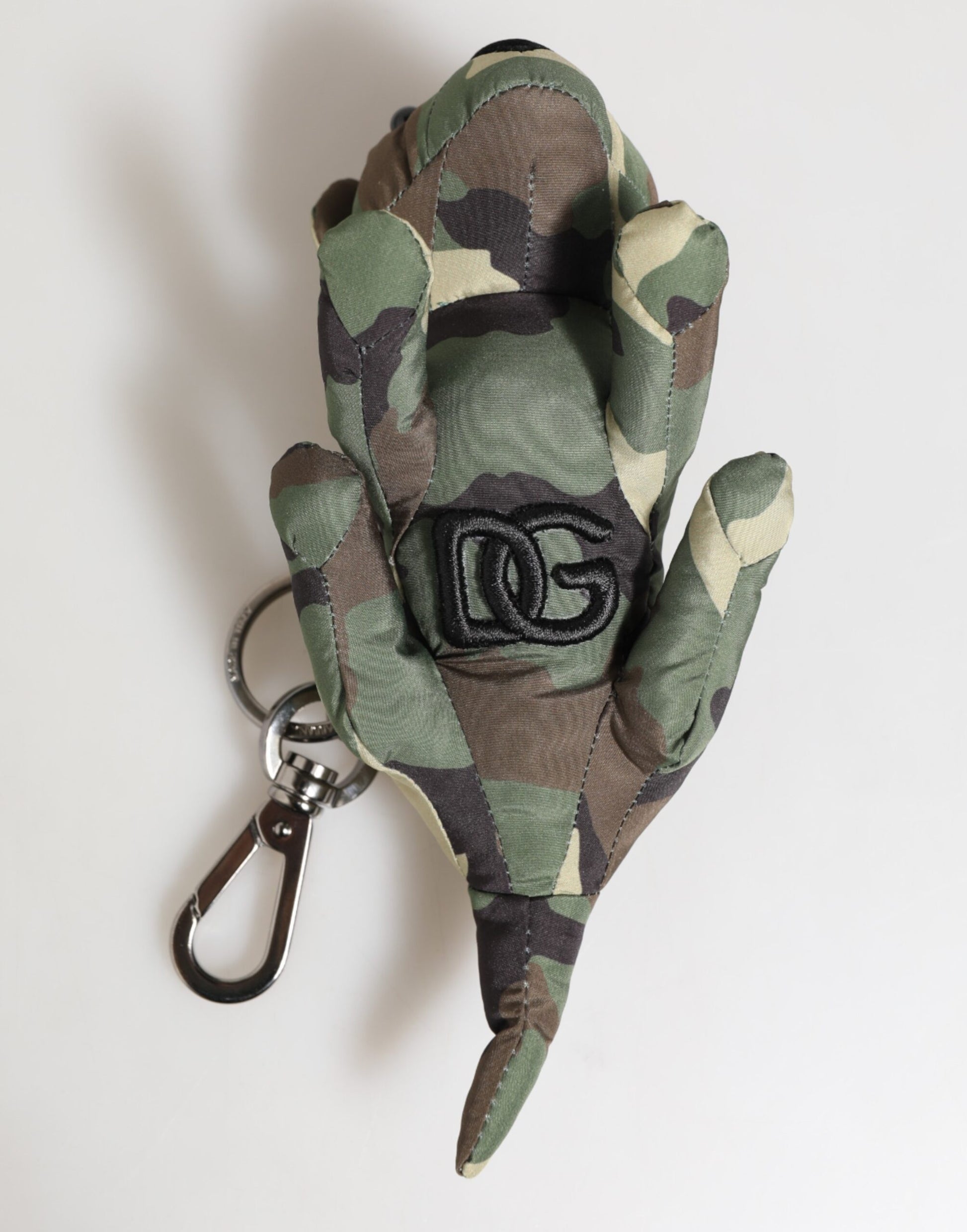 Dolce & Gabbana Camouflage Multicolor Animal Silhouette Keychain Keyring Curated Luxury Accessories by Orvyn