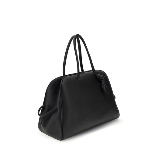 Jacquemus Black Calf Leather Bos Taurus Handbag Curated Luxury Accessories by Orvyn