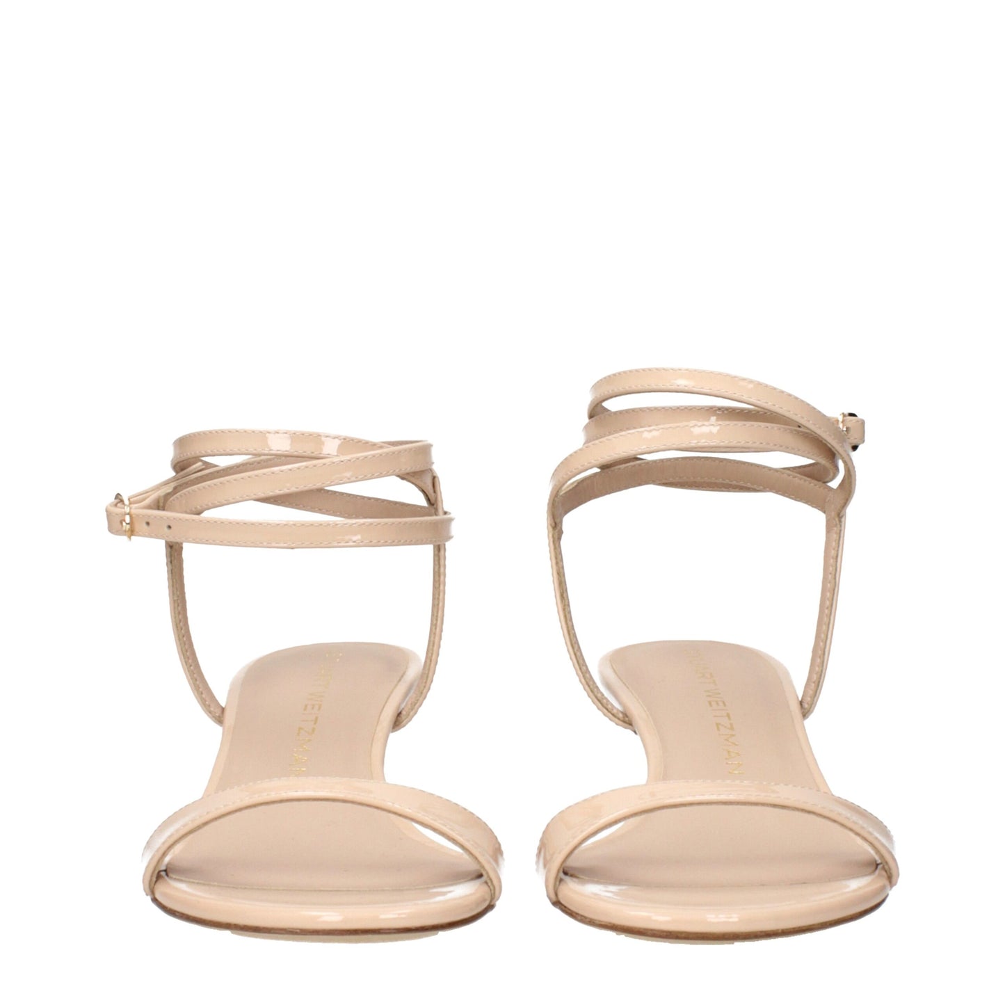 Stuart Weitzman Beige Leather Stiletto Heel Sandals Curated Luxury Accessories by Orvyn
