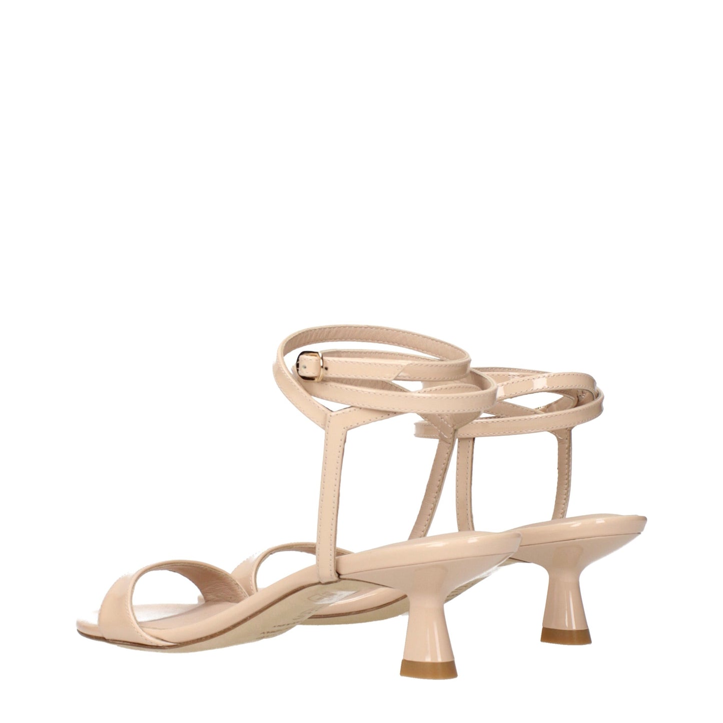 Stuart Weitzman Beige Leather Stiletto Heel Sandals Curated Luxury Accessories by Orvyn
