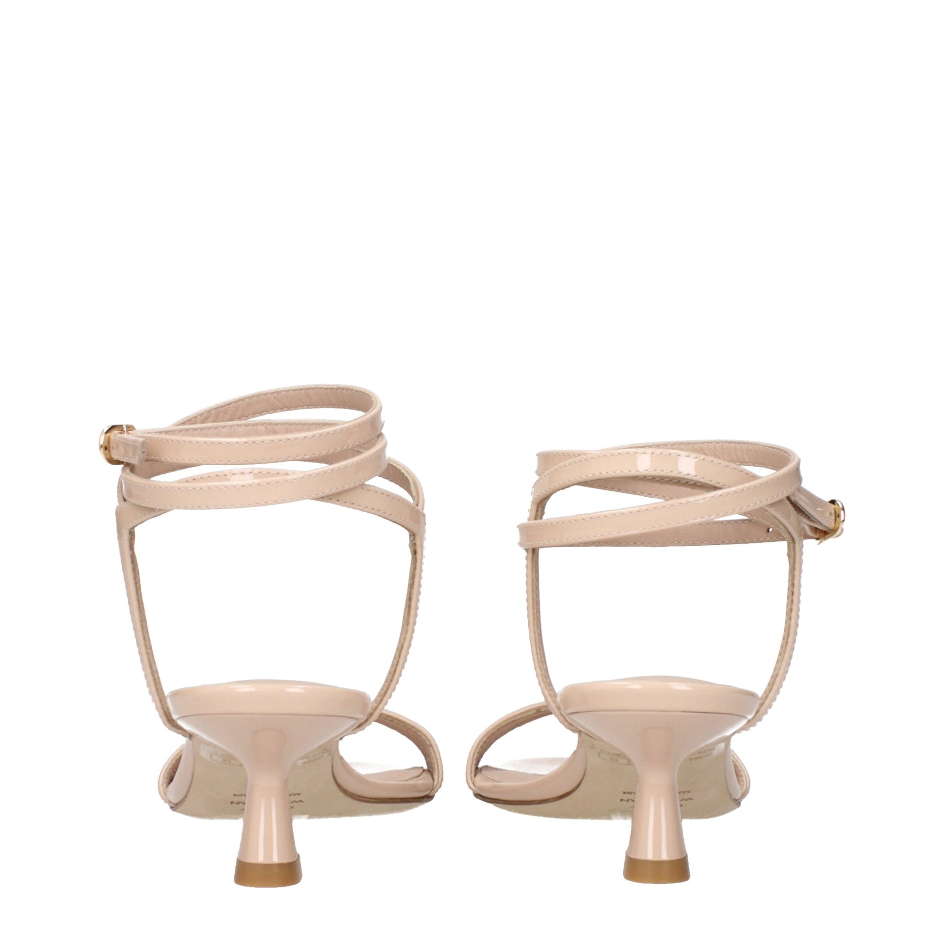Stuart Weitzman Beige Leather Stiletto Heel Sandals Curated Luxury Accessories by Orvyn