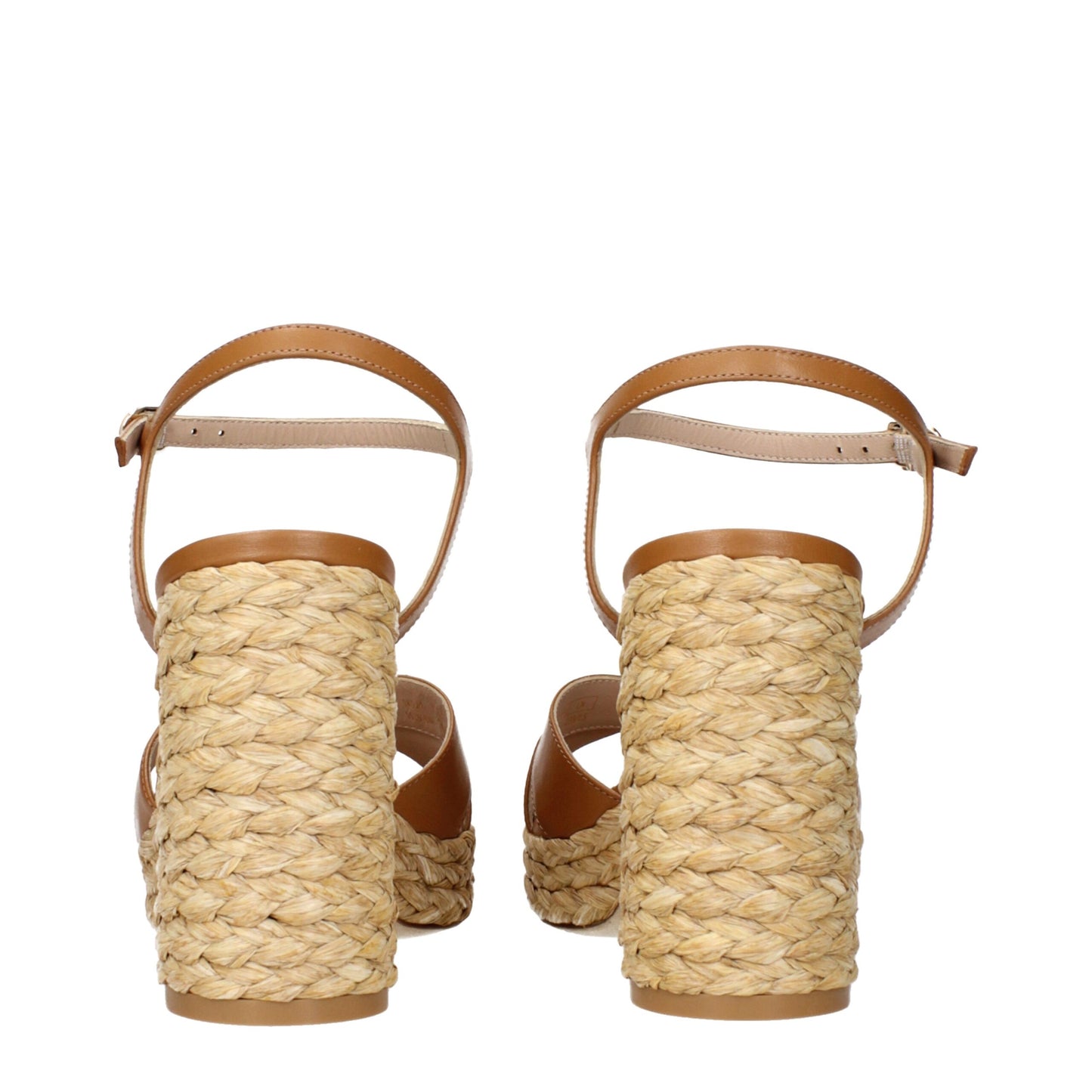 Stuart Weitzman Brown Leather Platform Sandals Curated Luxury Accessories by Orvyn