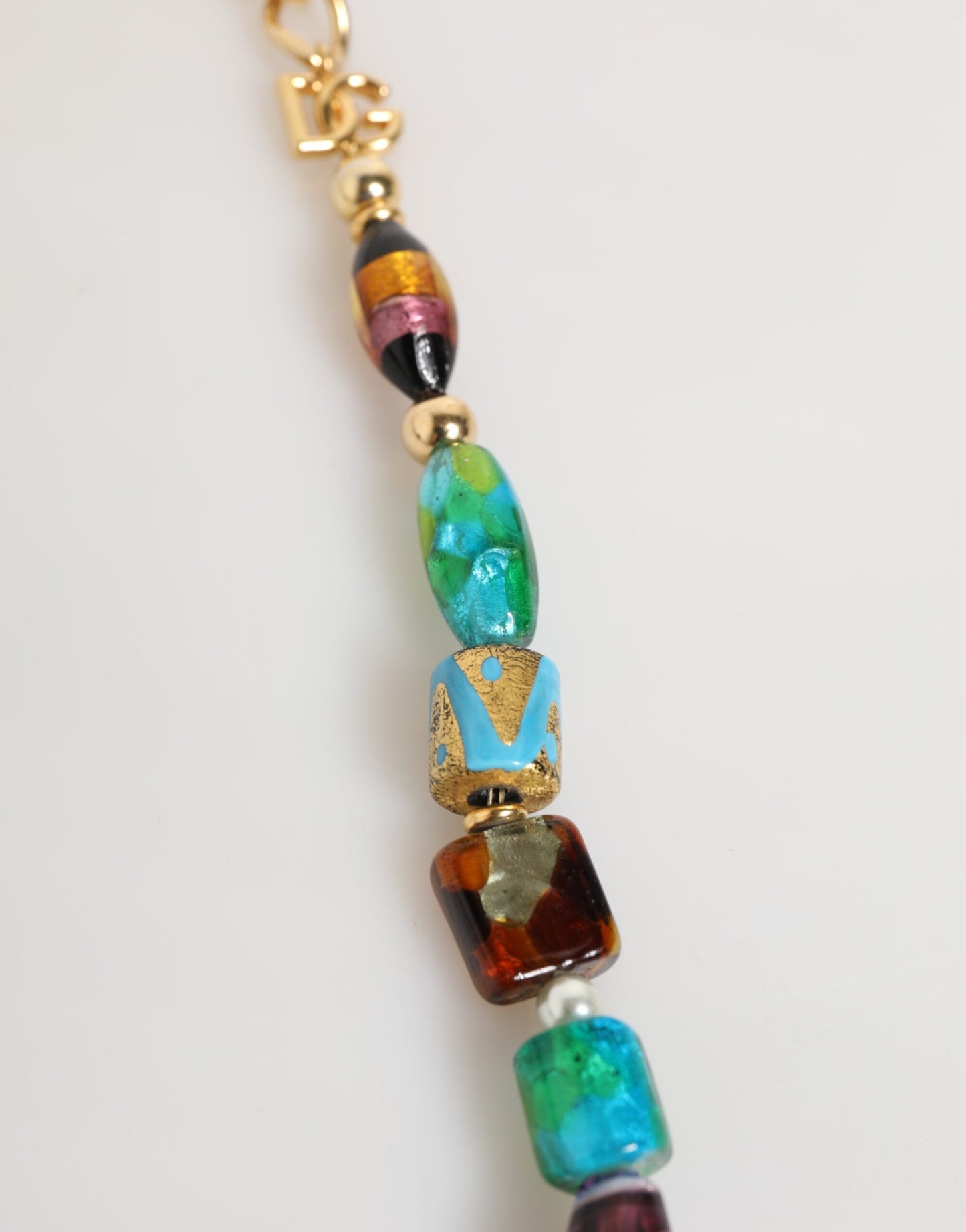 Dolce & Gabbana Multicolor Murano Glass Beads Brass Women Jewelry Necklace Curated Luxury Accessories by Orvyn