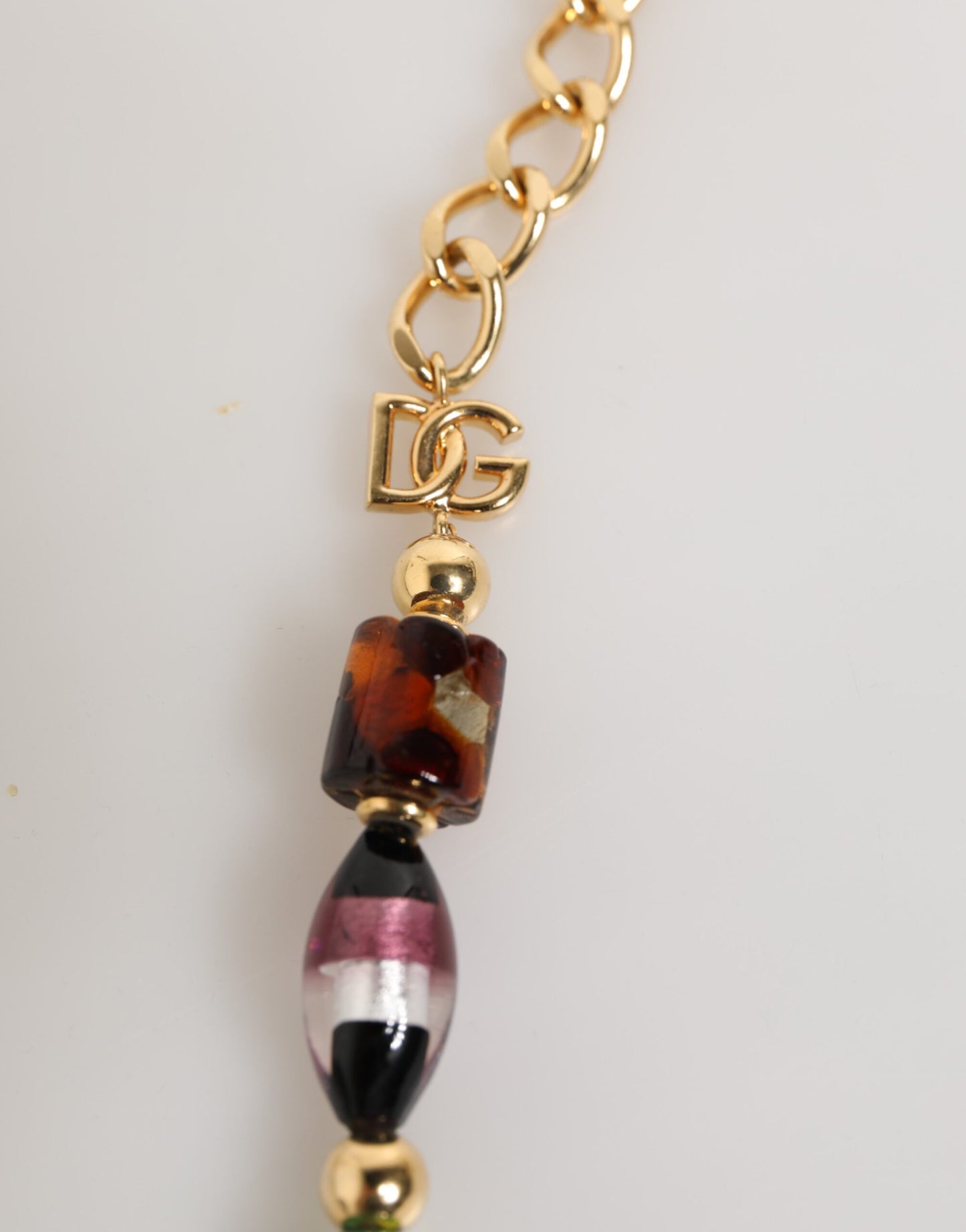 Dolce & Gabbana Multicolor Murano Glass Beads Brass Women Jewelry Necklace Curated Luxury Accessories by Orvyn