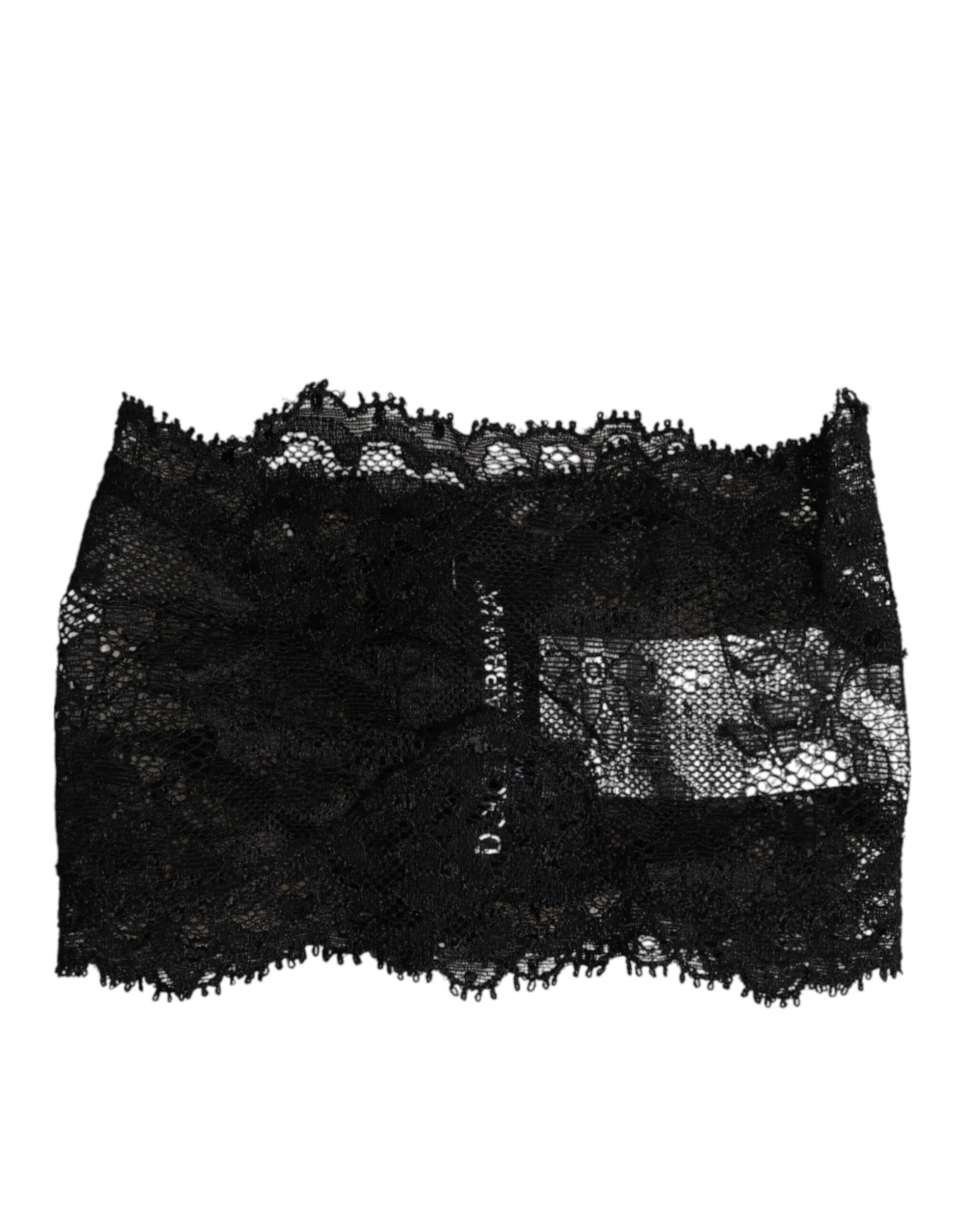 Dolce & Gabbana Black Lace Neck Scarf Curated Luxury Accessories by Orvyn