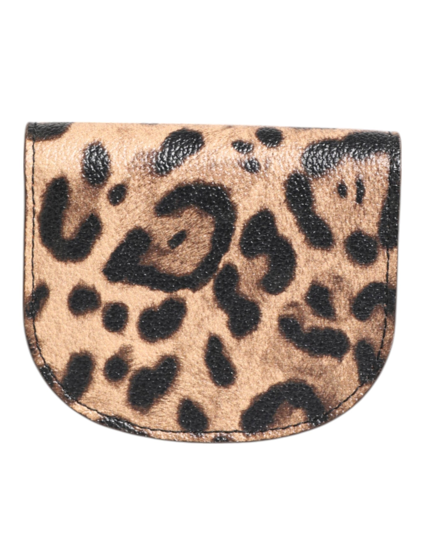 Dolce & Gabbana Brown Leopard Print Calf Leather Small Coin Purse Wallet Curated Luxury Accessories by Orvyn