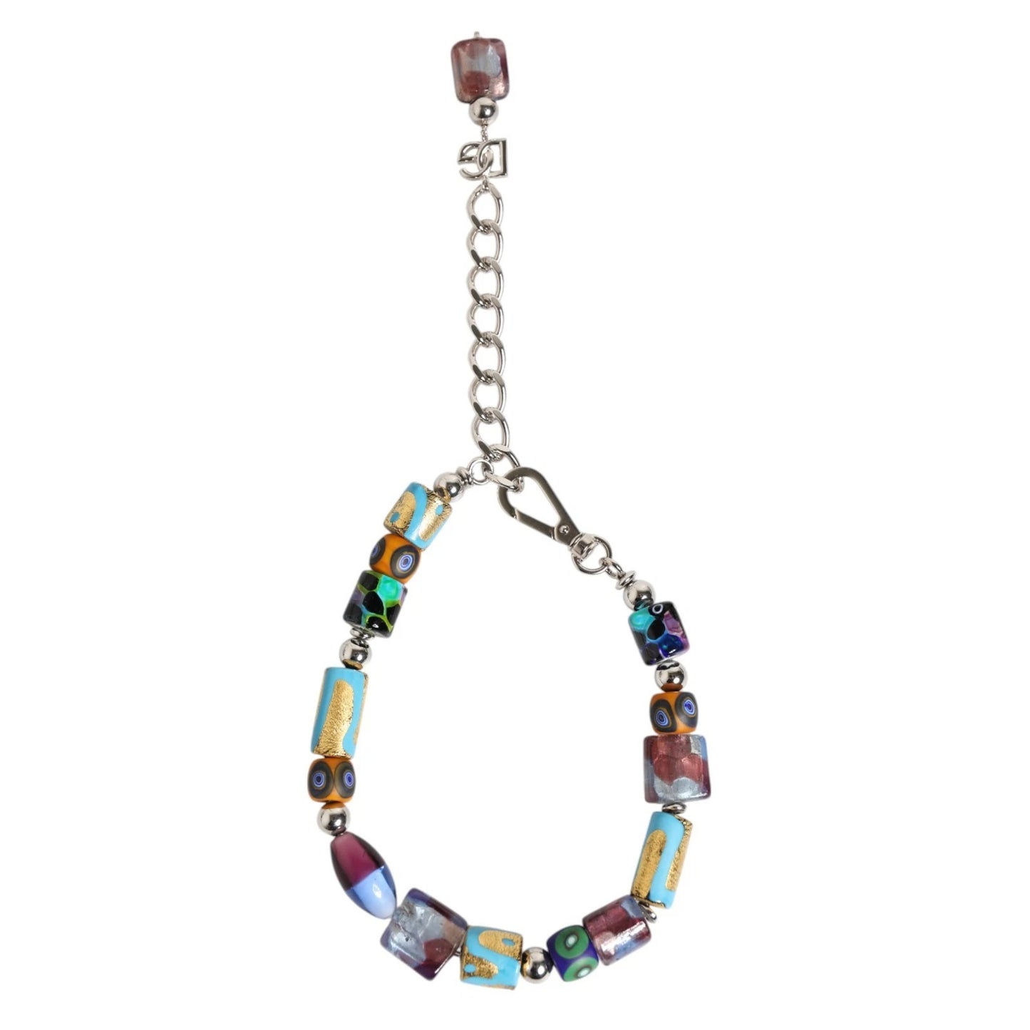 Dolce & Gabbana Multicolor Murano Glass Beads Brass Zamak Necklace Curated Luxury Accessories by Orvyn