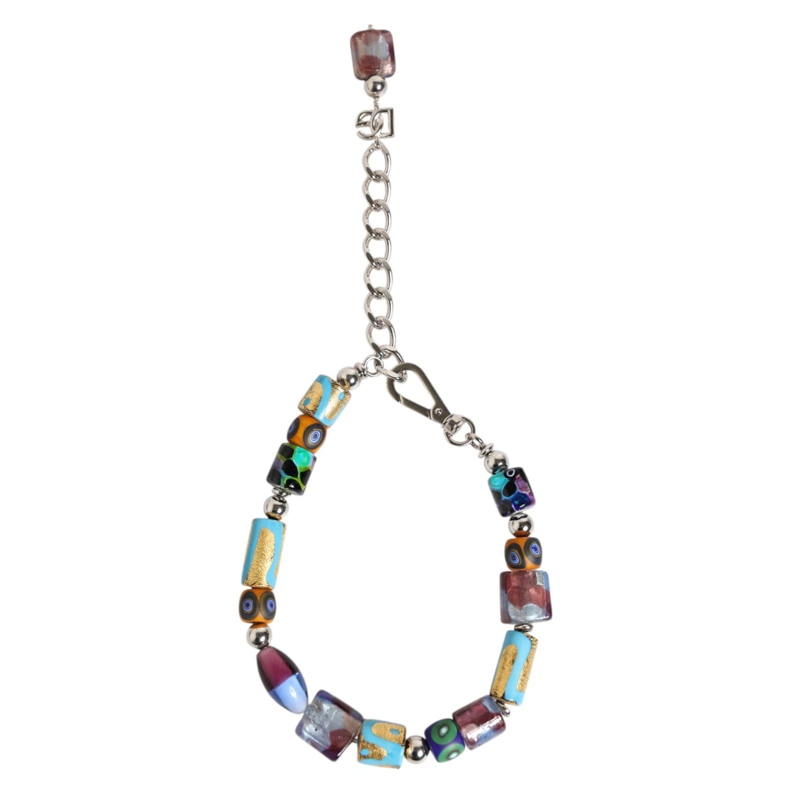 Dolce & Gabbana Multicolor Murano Glass Beads Brass Zamak Necklace Curated Luxury Accessories by Orvyn
