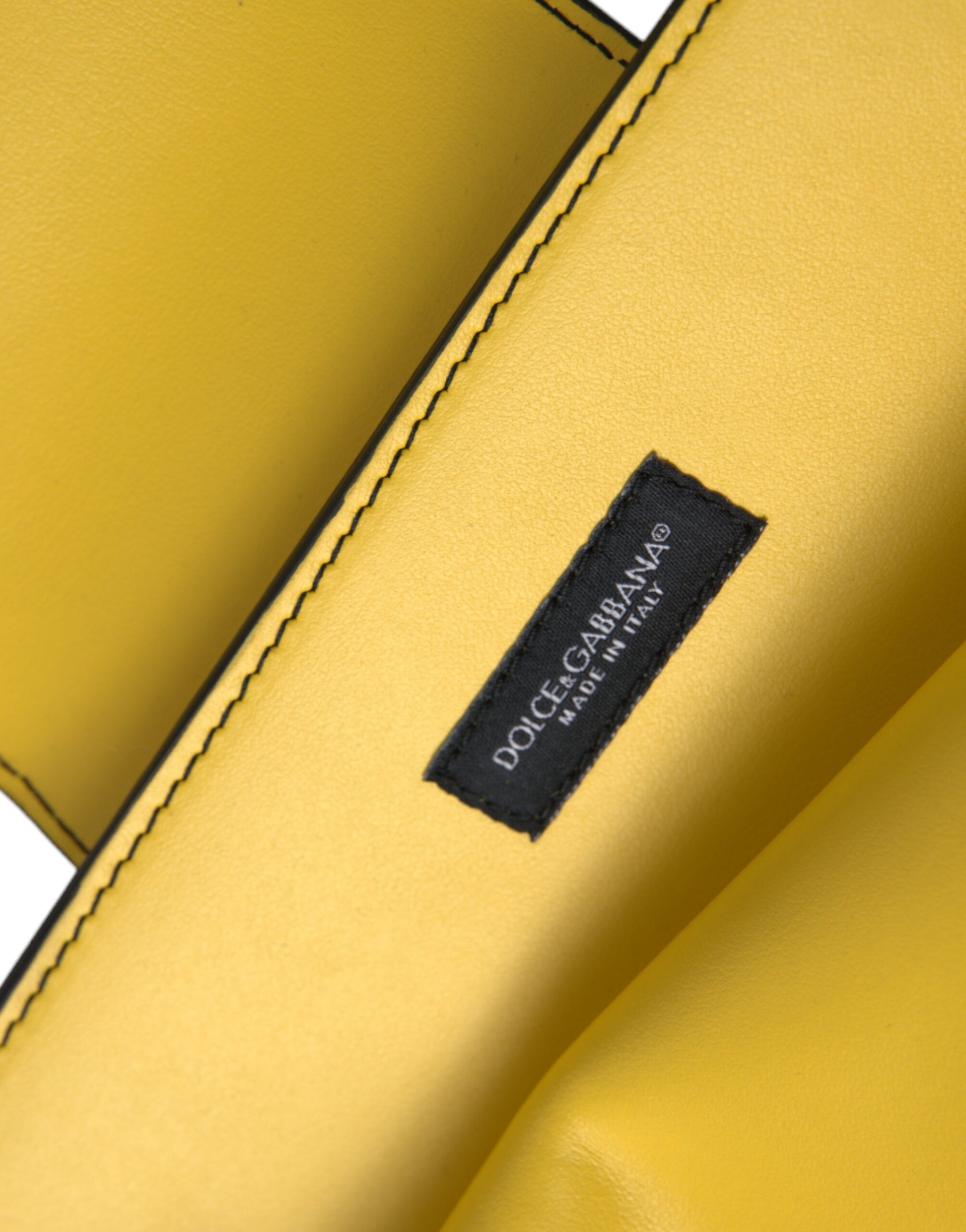 Dolce & Gabbana Yellow Smooth Leather DG Logo Clutch Crossbody Case Bag Curated Luxury Accessories by Orvyn
