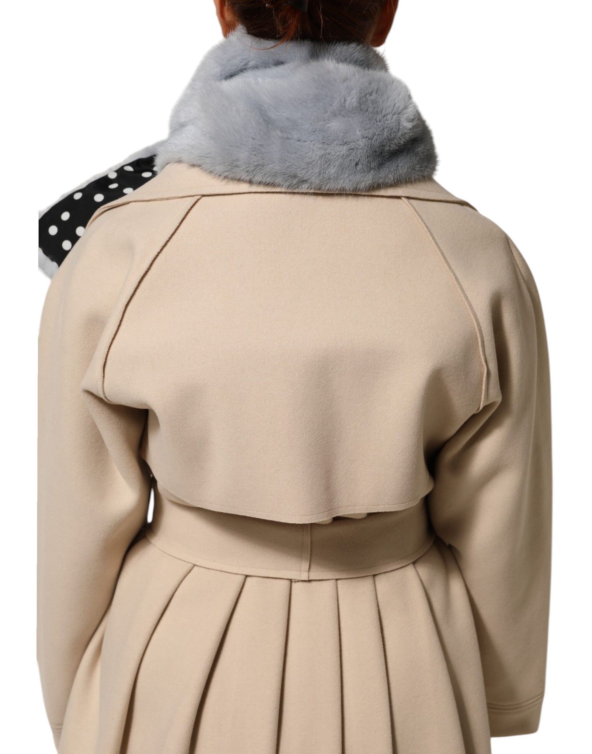 Dolce & Gabbana Powder Blue Mink Fur Neck Warmer Scarf Curated Luxury Accessories by Orvyn