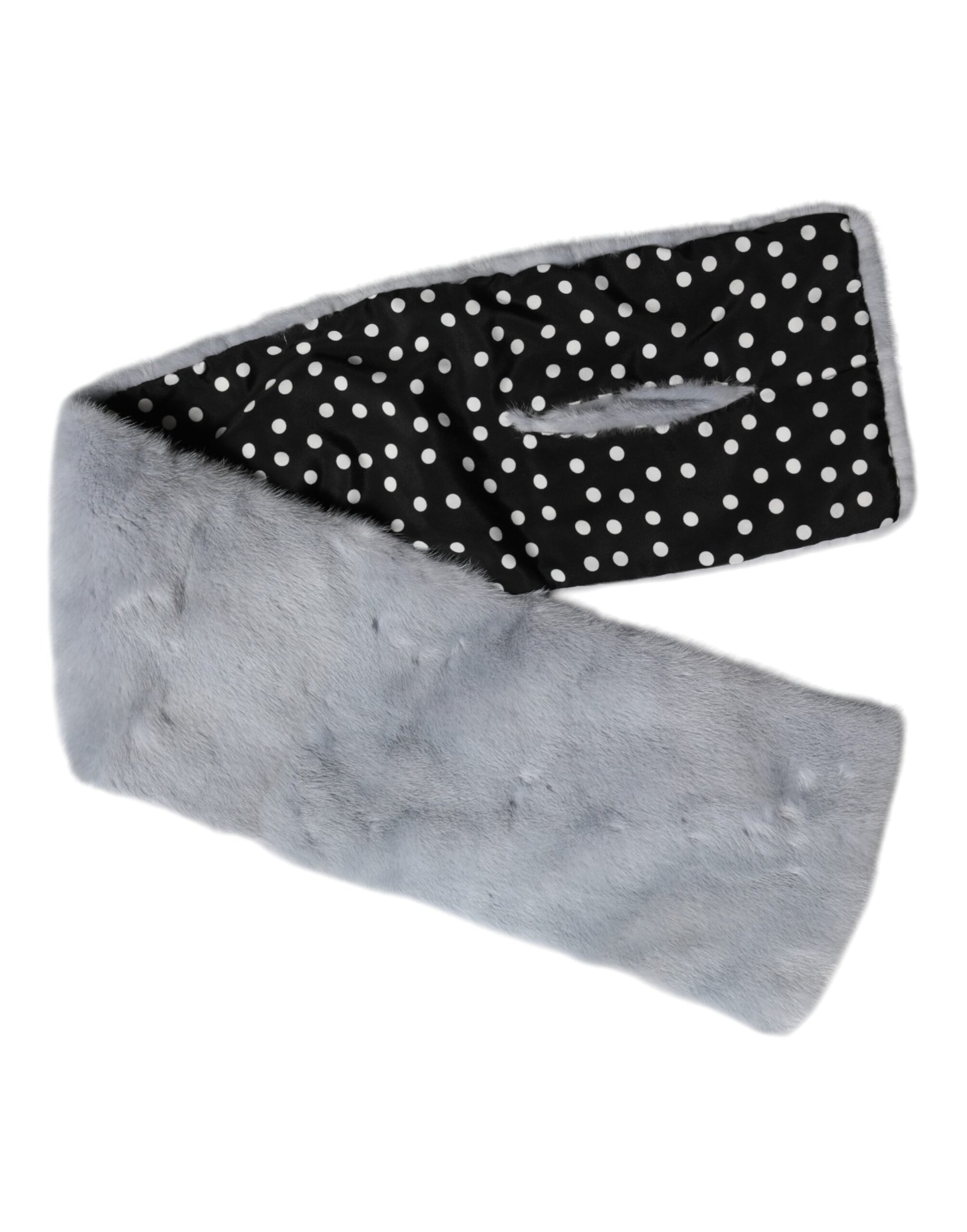 Dolce & Gabbana Powder Blue Mink Fur Neck Warmer Scarf Curated Luxury Accessories by Orvyn