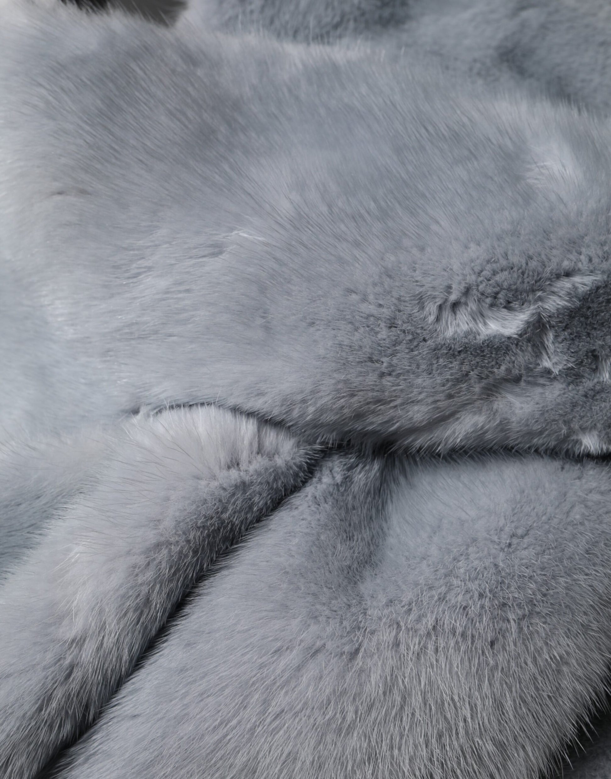 Dolce & Gabbana Powder Blue Mink Fur Neck Warmer Scarf Curated Luxury Accessories by Orvyn