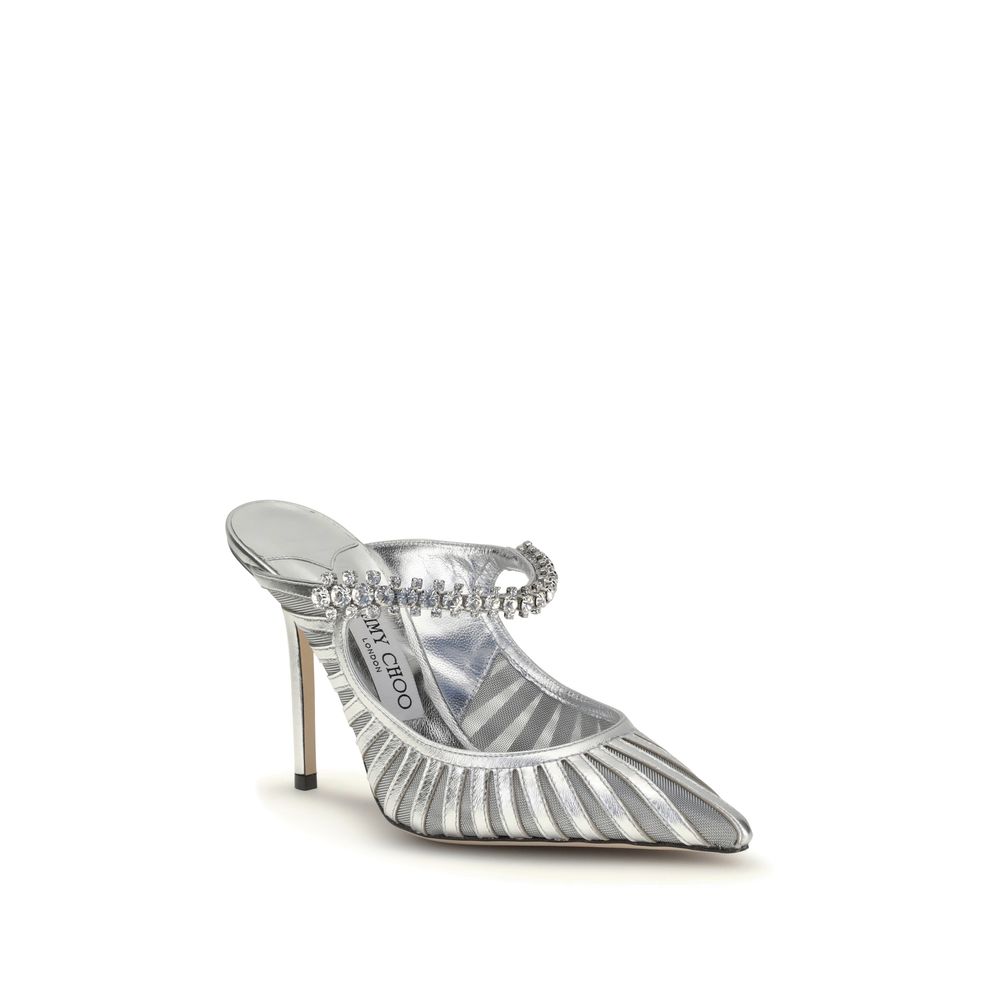 Jimmy Choo Silver Leather High Heel Pumps Curated Luxury Accessories by Orvyn