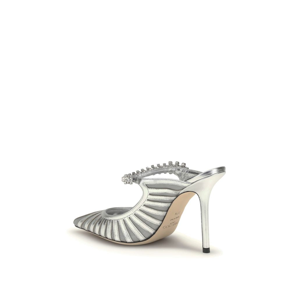 Jimmy Choo Silver Leather High Heel Pumps Curated Luxury Accessories by Orvyn
