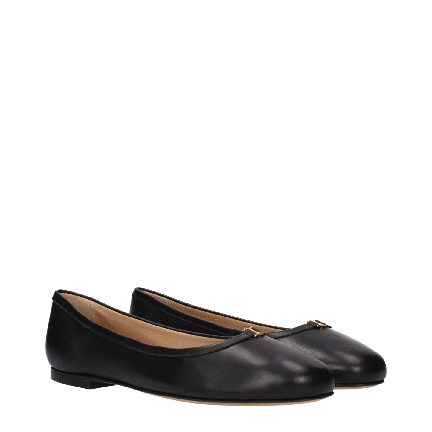 Chloé Black Leather Ballet Flats Curated Luxury Accessories by Orvyn