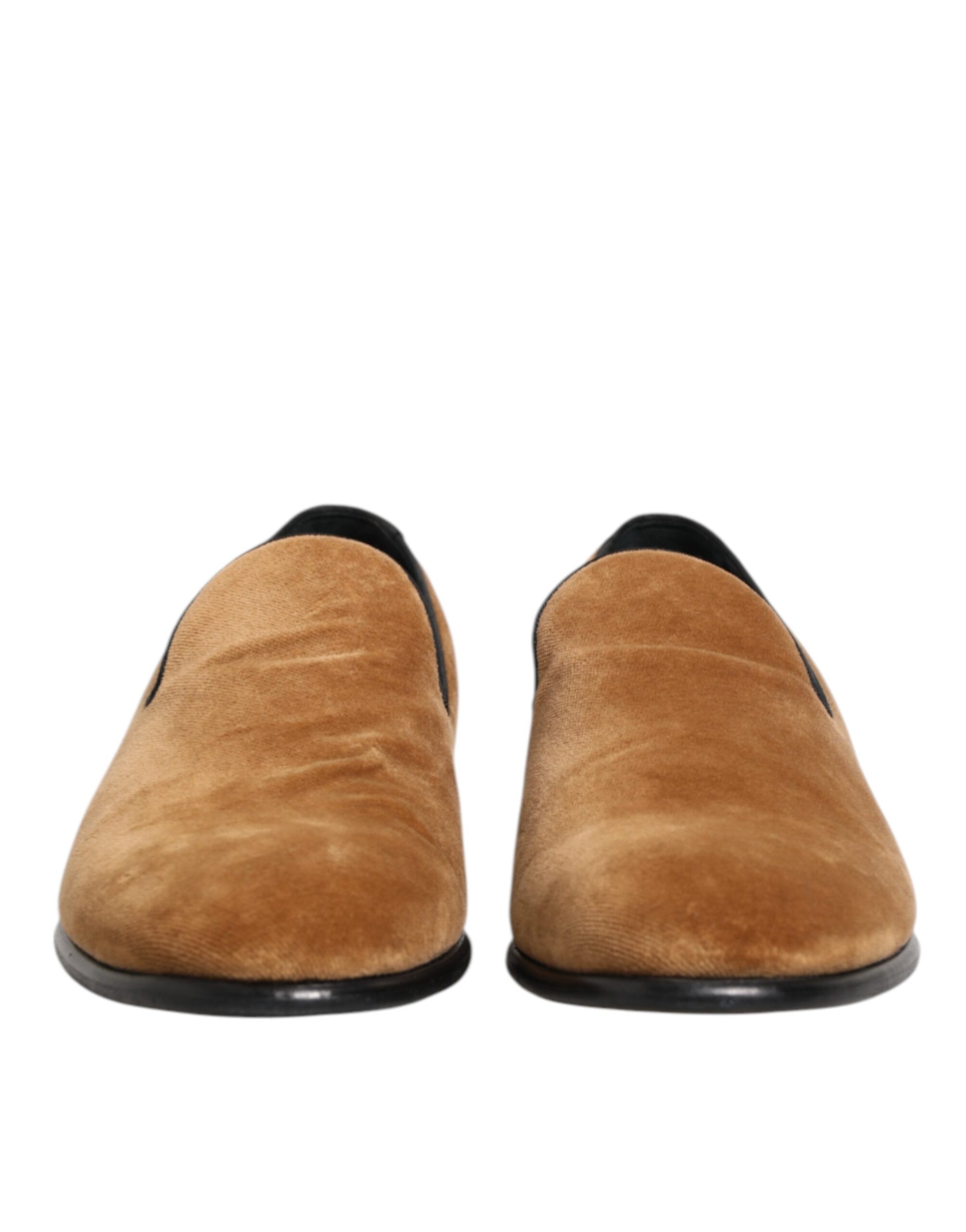 Dolce & Gabbana Brown Suede Slip On Men Loafers Formal Shoes Curated Luxury Accessories by Orvyn