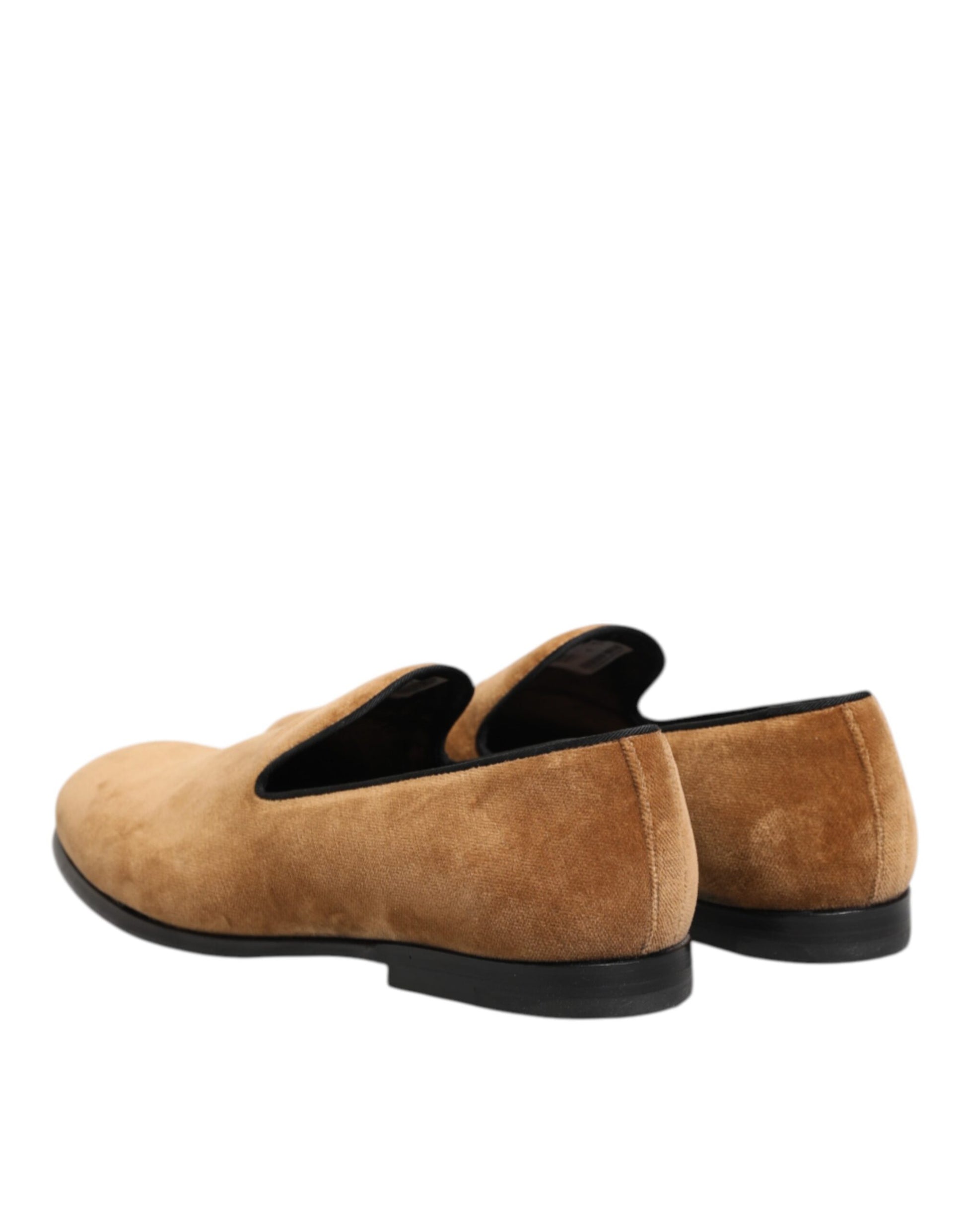 Dolce & Gabbana Brown Suede Slip On Men Loafers Formal Shoes Curated Luxury Accessories by Orvyn