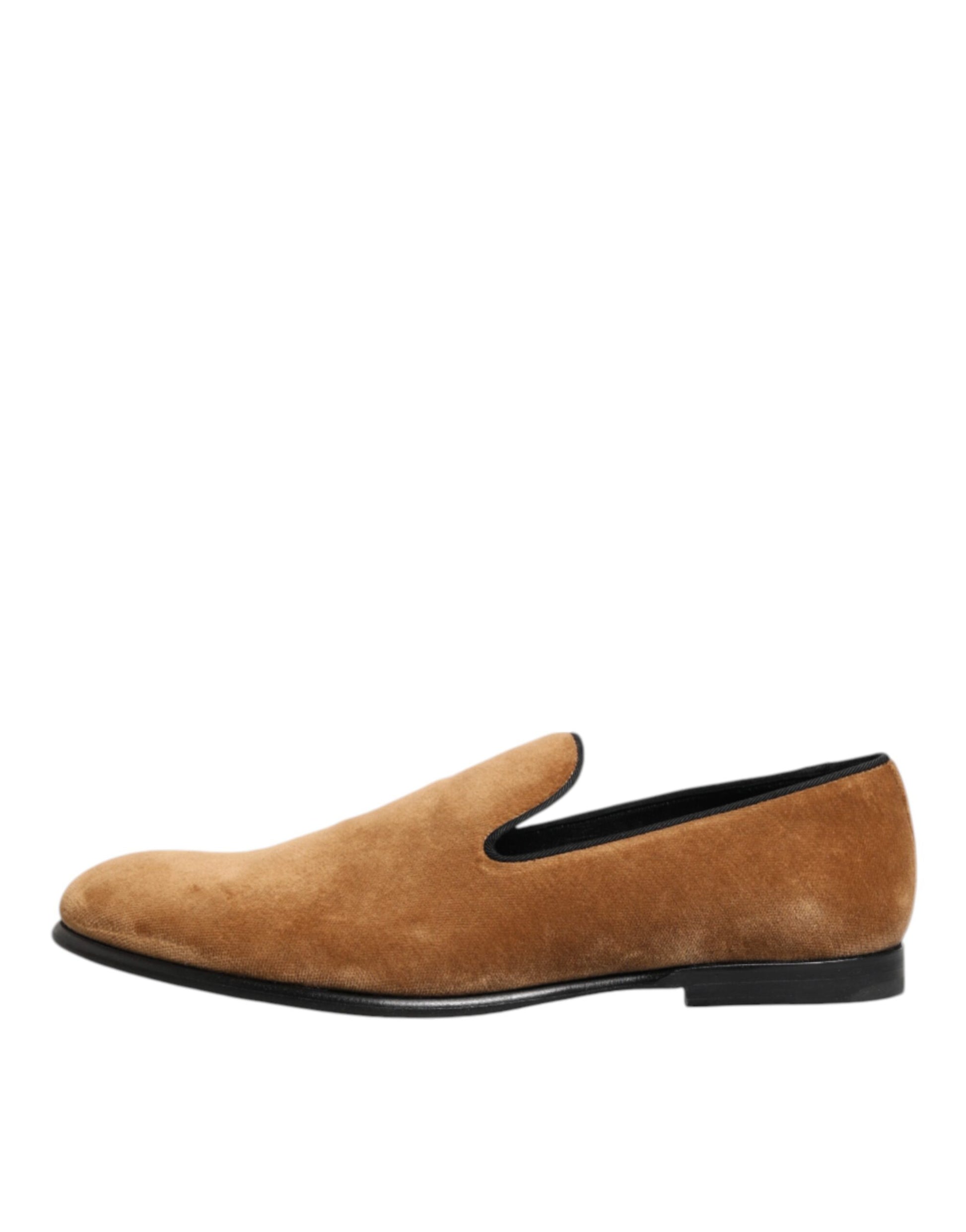 Dolce & Gabbana Brown Suede Slip On Men Loafers Formal Shoes Curated Luxury Accessories by Orvyn