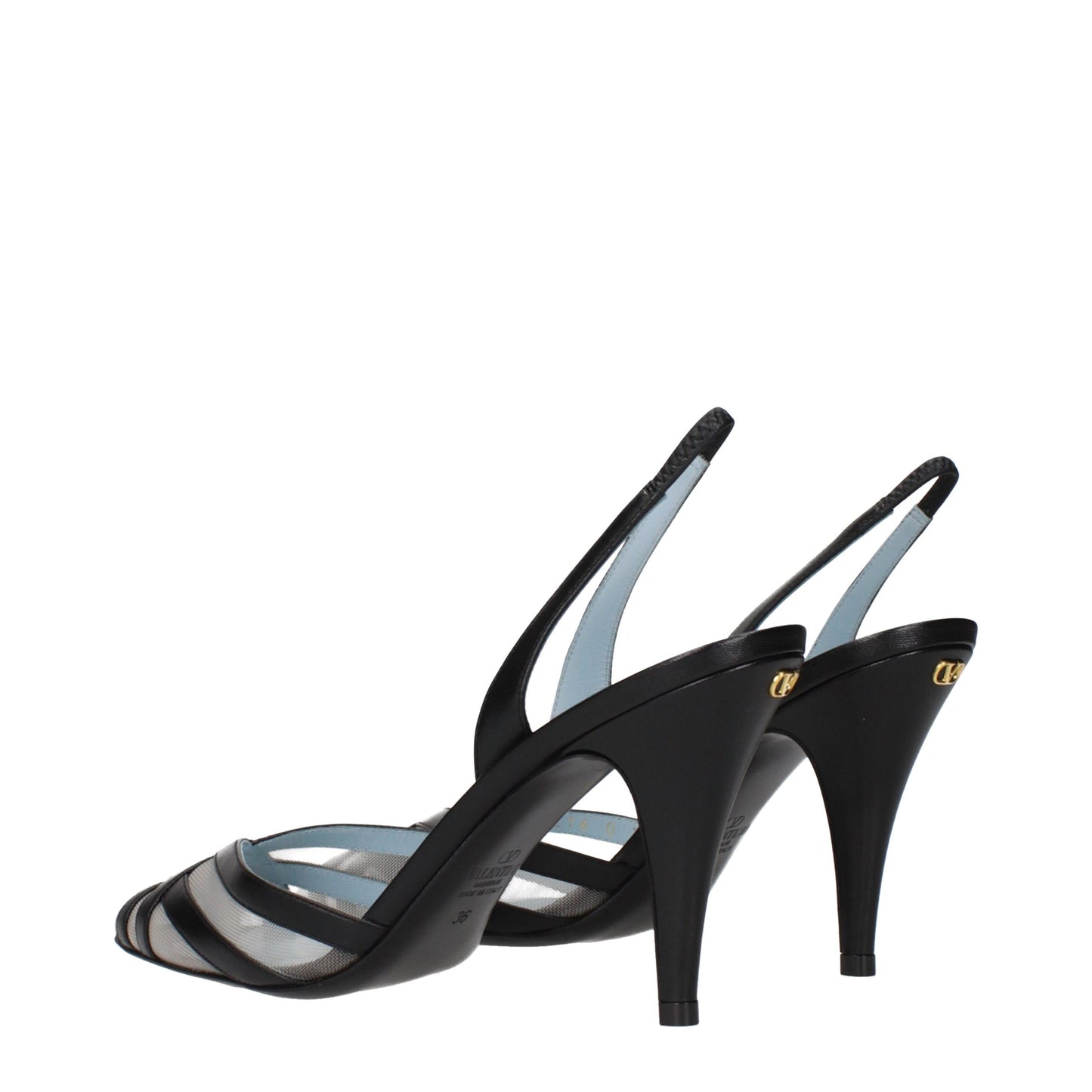 Valentino Garavani Black Leather High Heel Pumps Curated Luxury Accessories by Orvyn