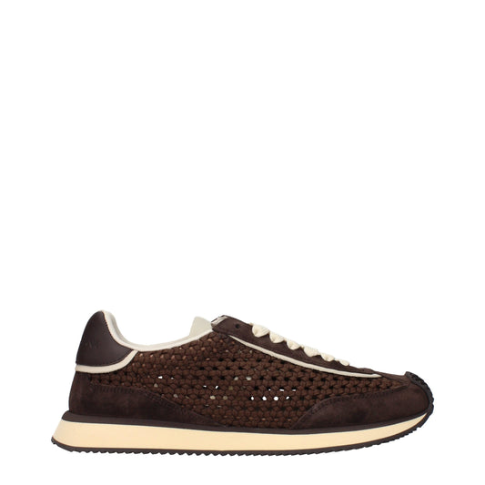 Dolce & Gabbana Brown Fabric Low Top Sneakers Curated Luxury Accessories by Orvyn